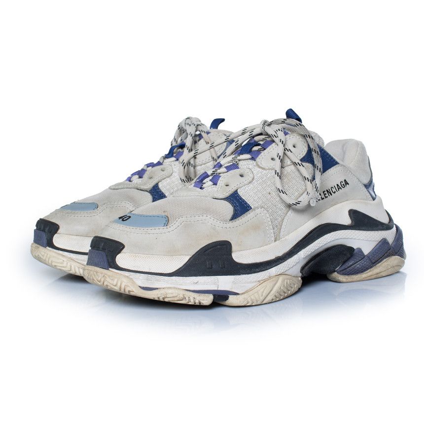 Balenciaga Balenciaga, Triple s trainers in grey and blue Size US 10 / IT 40 - 1 Thumbnail