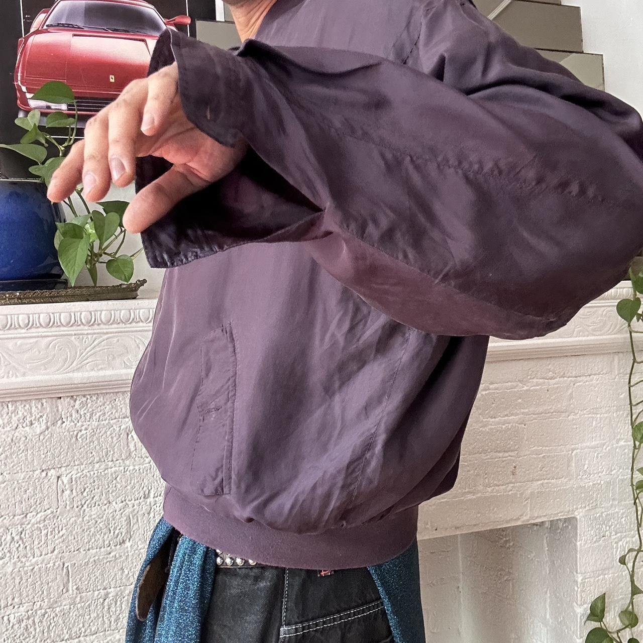 Other Vintage Purple Silk Oversized Bomber Jacket - XL Size US XL / EU 56 / 4 - 5 Thumbnail