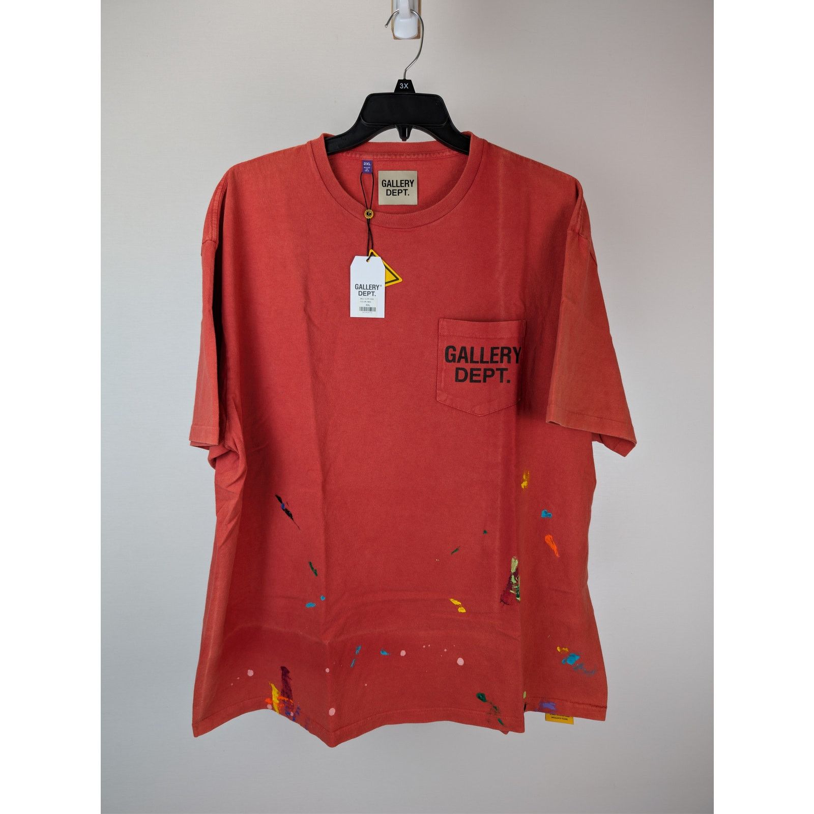 Gallery Dept. o1rshd1 Vintage Logo Painted Tee Shirt in Red Size US XXL / EU 58 / 5 - 8 Thumbnail