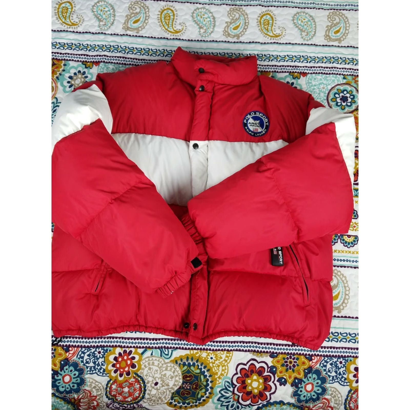 Vintage VINTAGE Ralph Lauren Polo Sport Arctic Challenge Down Puffer Jacket Sz XL Red 90s Mens Size US XL / EU 56 / 4 - 4 Thumbnail