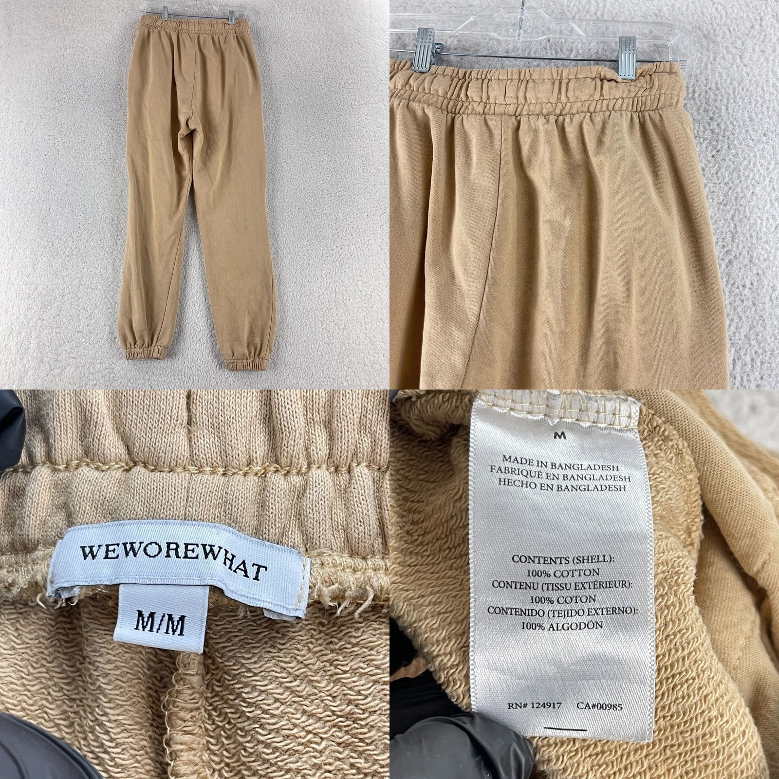 Vintage WeWoreWhat Jogger Sweat Pants Womens Medium Beige Pull On High-Rise Size 32" / US 10 / IT 46 - 9 Thumbnail