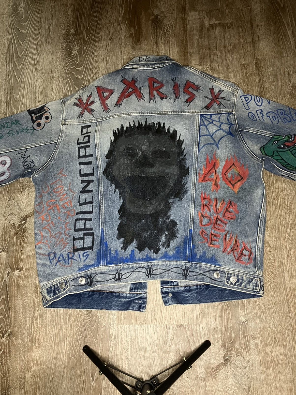 Balenciaga Balenciaga Paris Denim Jacket Size US M / EU 48-50 / 2 - 2 Thumbnail