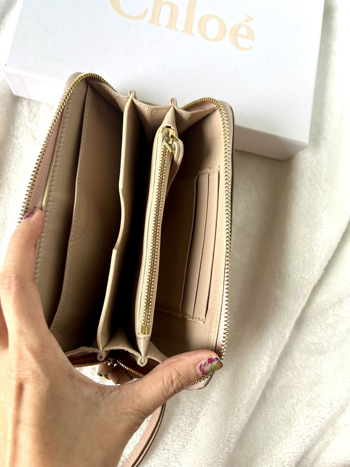 Chloe Chloe Drew Long Wallet – Dusty Pink Size ONE SIZE - 14 Thumbnail