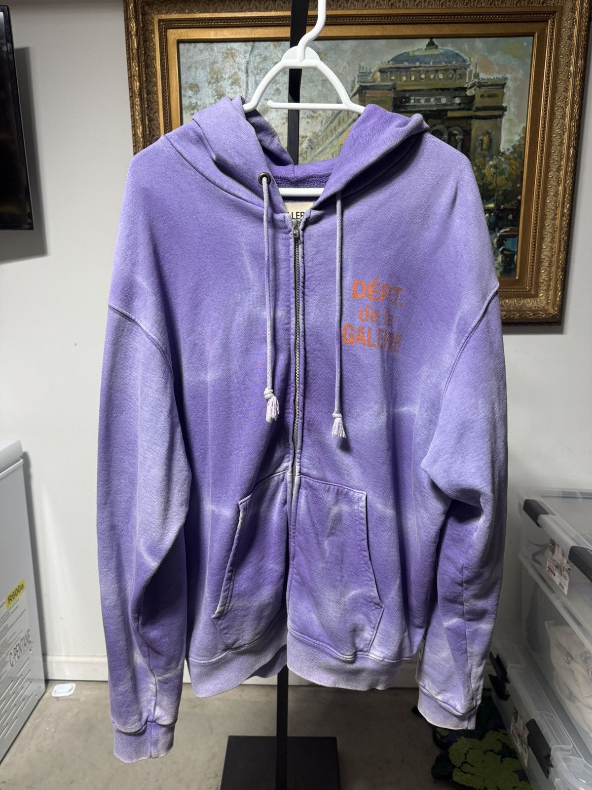 Gallery Dept. Gallery Dept French Zip Up Hoodie - Purple Size US XL / EU 56 / 4 - 1 Thumbnail