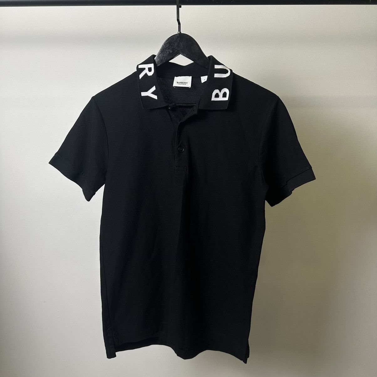 image of Burberry Polo Shirt in Black, Men's (Size Small)