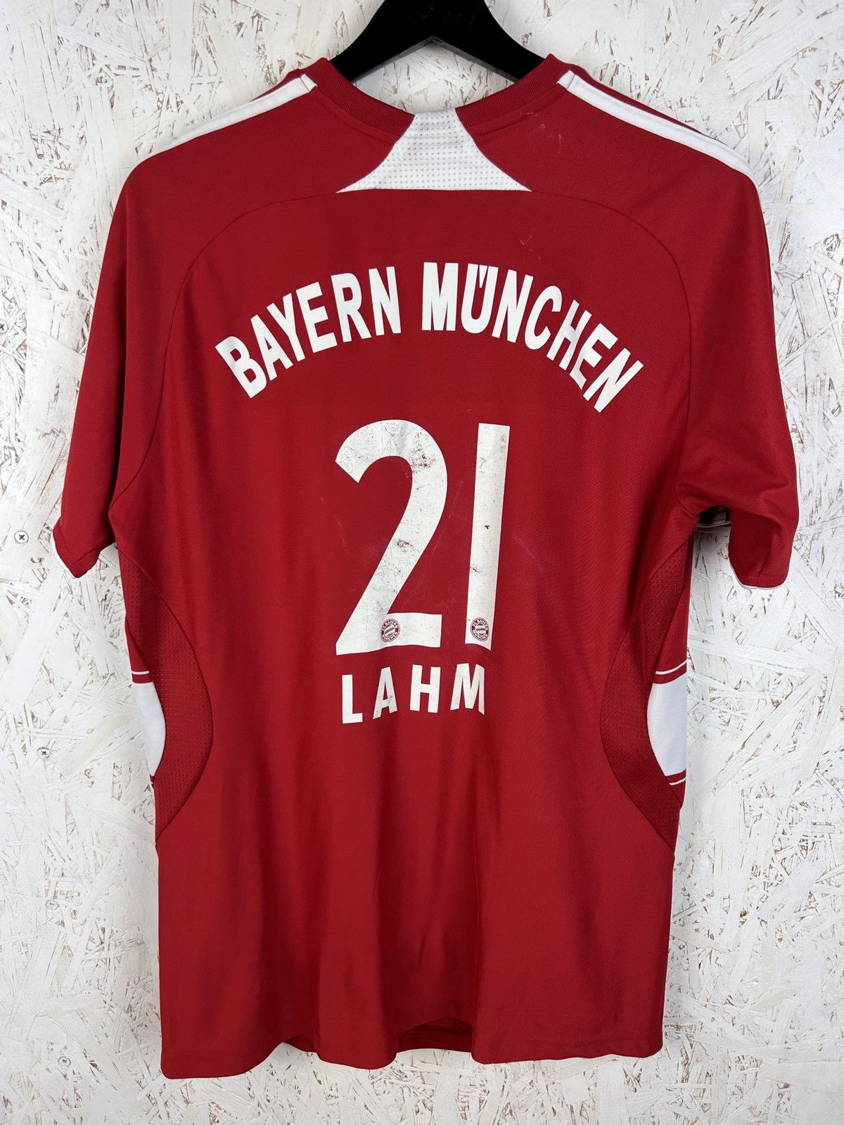 Adidas Vintage Adidas Bayern Munchen #21 Lahm 2007/08/09 Home Kit Size US M / EU 48-50 / 2 - 1 Thumbnail