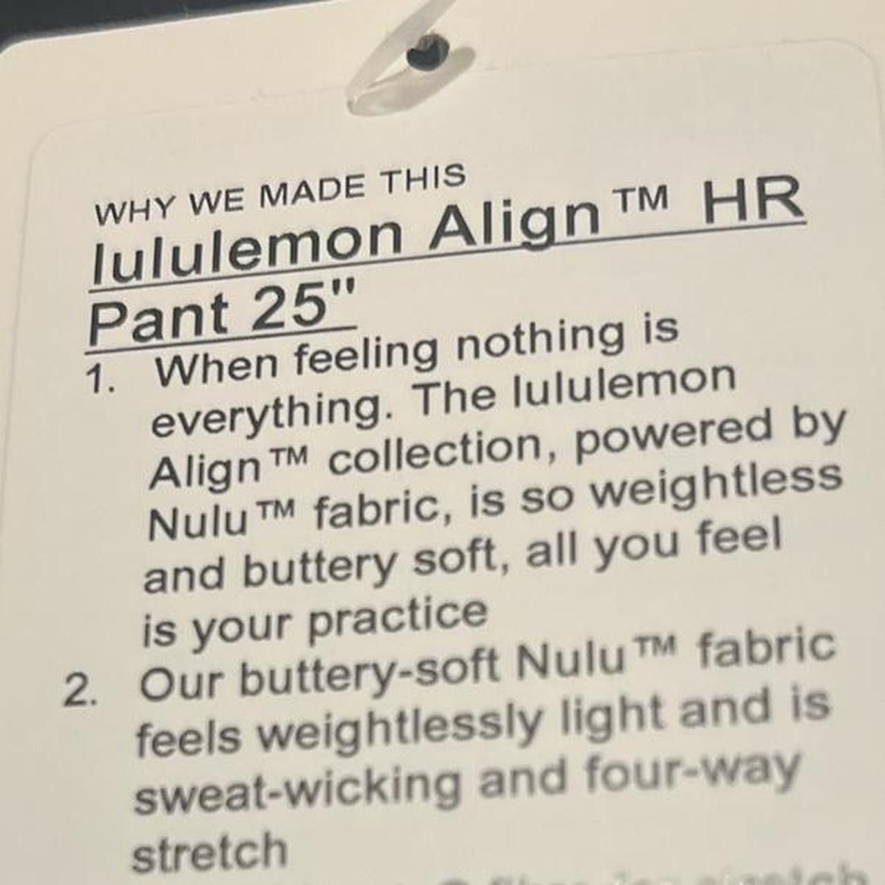 Designer Lululemon Align Hr Pants 25 Size 27" / US 4 / IT 40 - 3 Thumbnail
