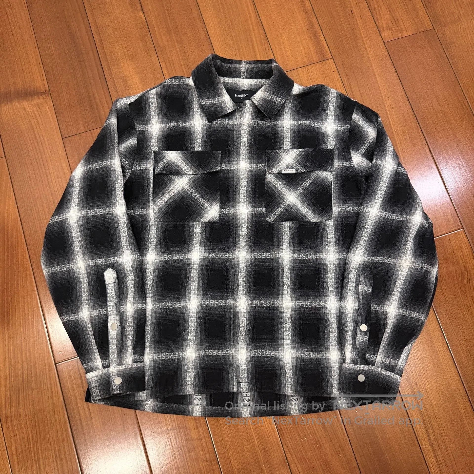 Represent Clo. Represent White Black Print Shirt Jacket. Size US S / EU 44-46 / 1 - 1 Thumbnail