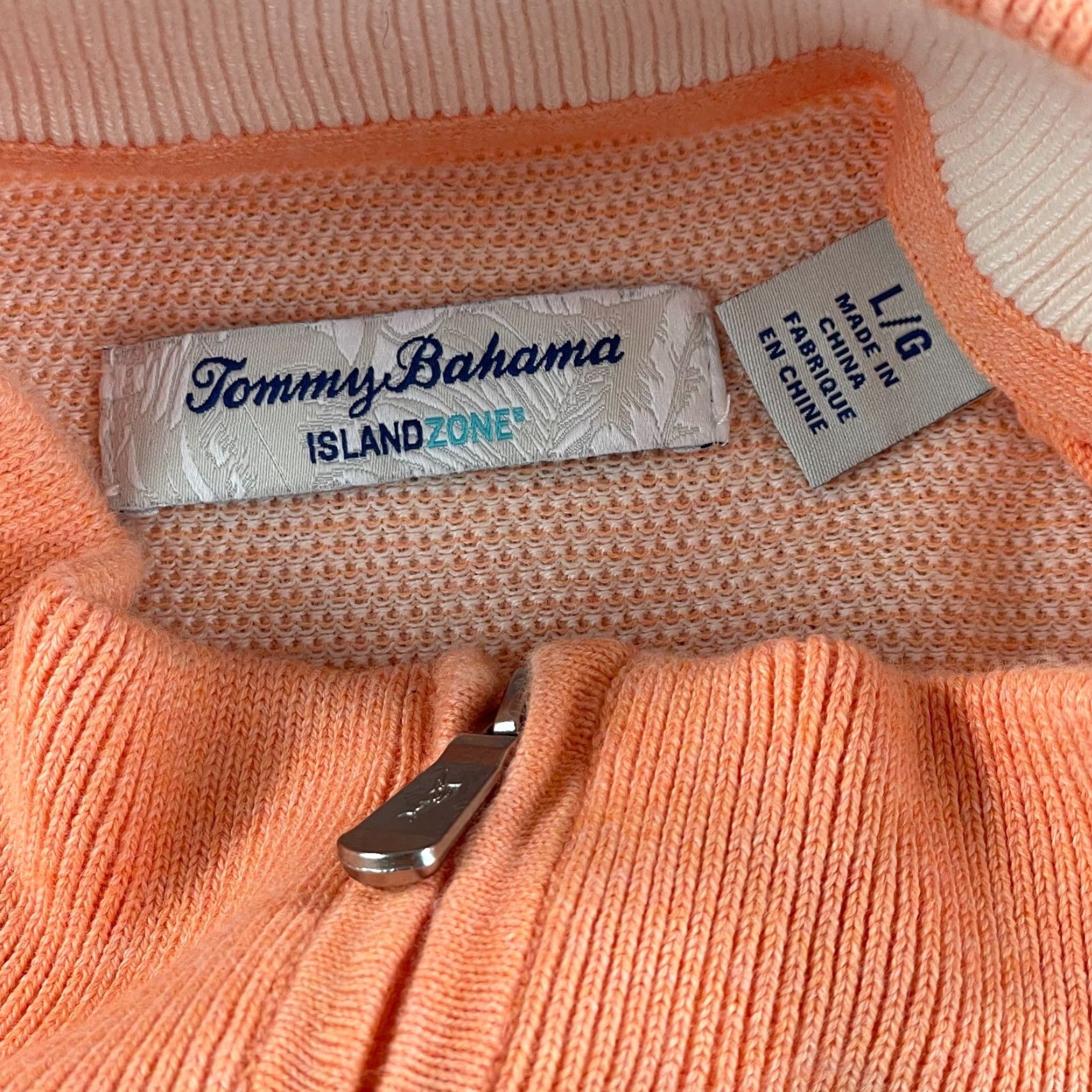 Tommy Bahama Tommy Bahama Half-Zip Men Large Orange IslandZone Sweater Long-Sleeve Mock Neck NWOT Shirt Pullover 1/4 Zip All Seasons Casual Size US L / EU 52-54 / 3 - 2 Thumbnail