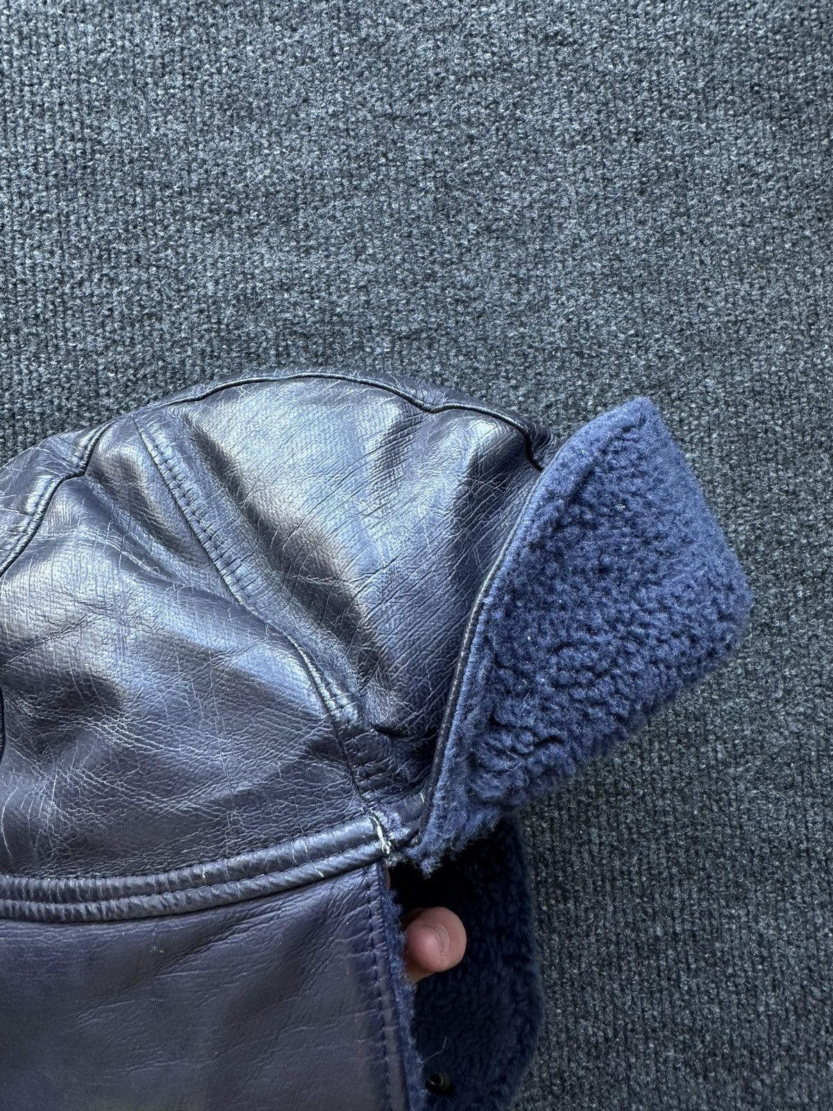 Vintage 🚨Y2K HYPE LEATHER FUZZY AVIATOR USHANKA HAT bubble Size ONE SIZE - 3 Thumbnail