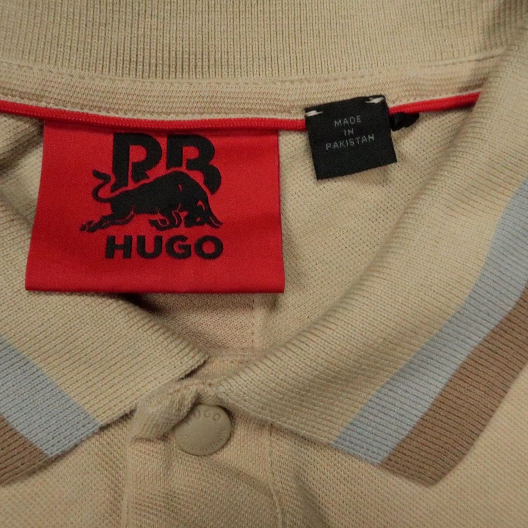 Hugo Boss HUGO BOSS Polo Shirt Mens 2XL Brown Beige Short Sleeve Piqué Buttoned Collar Slim Pocketed Size US XXL / EU 58 / 5 - 3 Thumbnail