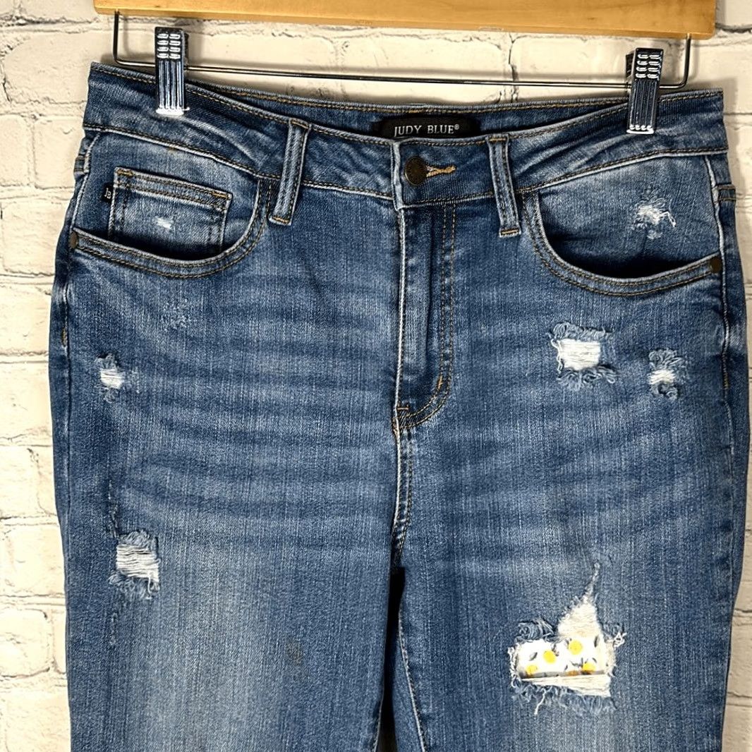 Vintage Judy Blue Jeans Women Skinny High Waist 88233 7 Juniors Blue Lemon Patch Style 88233 Boys Girls Size 28" / US 6 / IT 42 - 2 Thumbnail
