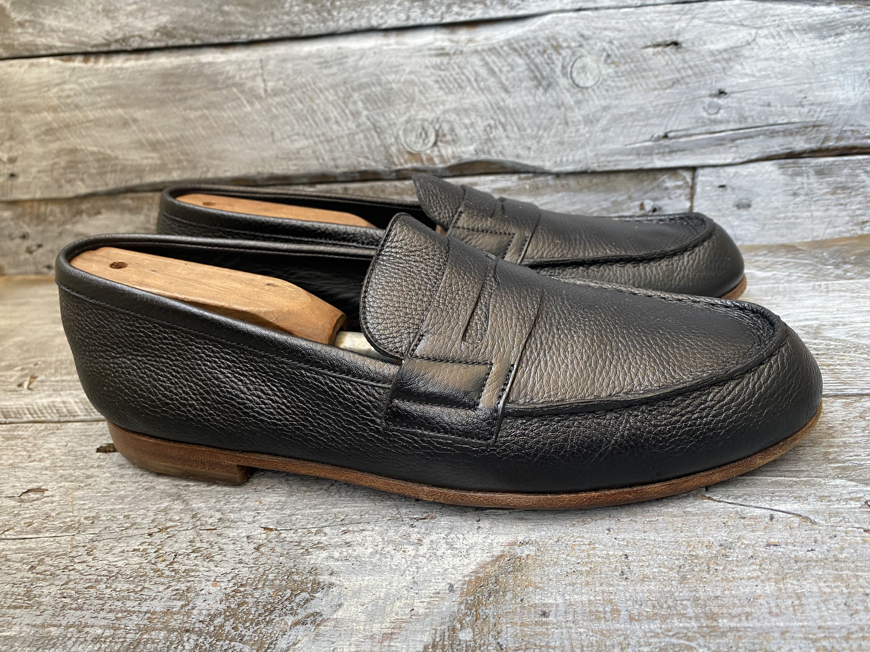 Designer × J.M. Weston Jm weston penny loafers, pebble grain shoes uk7.5 Size US 8.5 / EU 41-42 - 10 Thumbnail