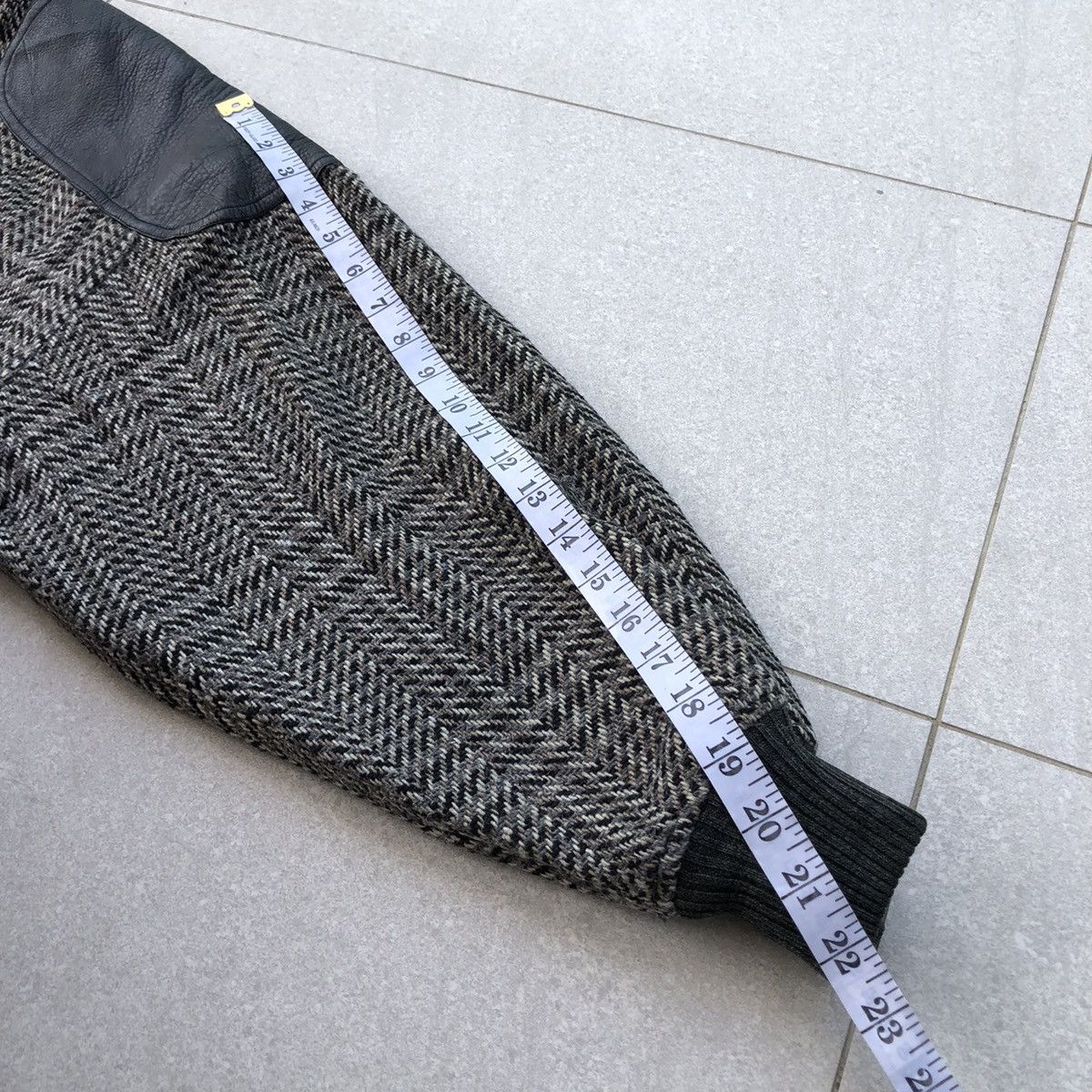 Issey Miyake Issey Miyake 1980's Logo Patch Leather Plaid Bomber Jacket Size US M / EU 48-50 / 2 - 24 Thumbnail