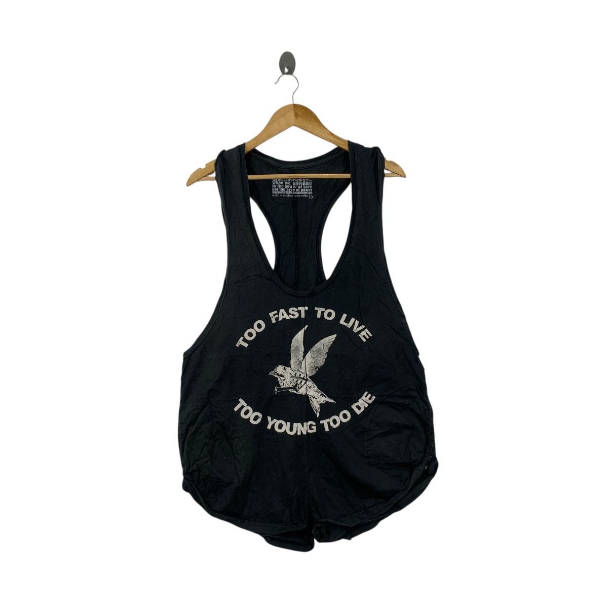 Vintage Vintage TOO FAST TO LIVE Young Too Die Punk Tank Top Tee Size S / US 4 / IT 40 - 1 Thumbnail