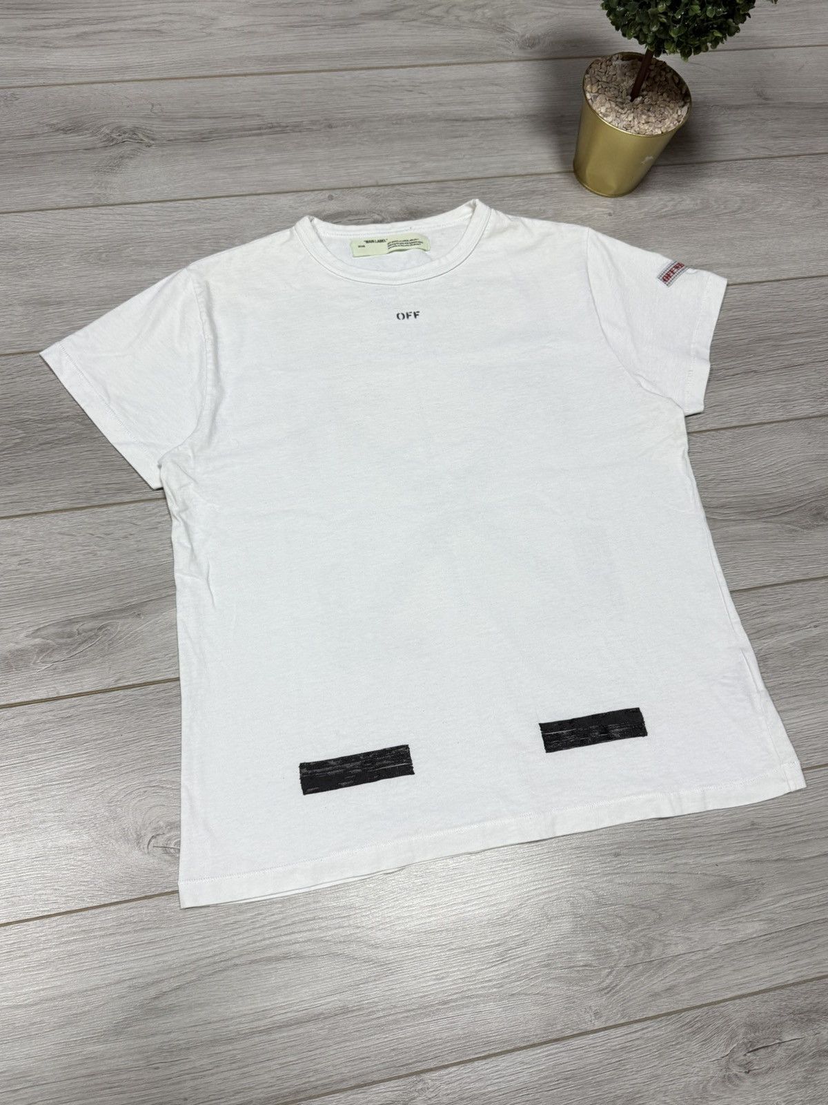 Off-White 🔥"Seeing Things" Off-White brushed tee Oversized Size US M / EU 48-50 / 2 - 2 Thumbnail