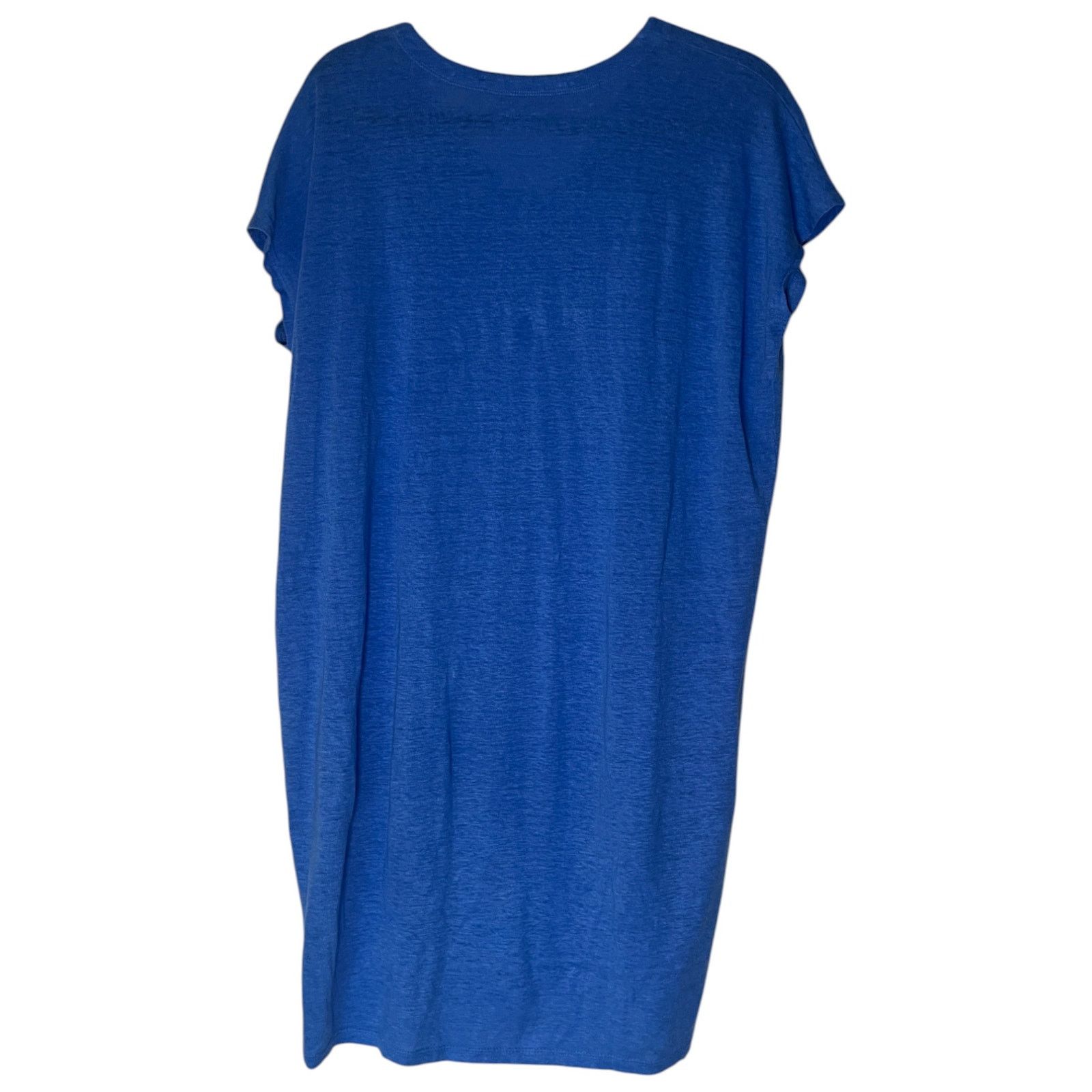 Eileen Fisher Eileen Fisher Organic Linen Jersey V-Neck T-Shirt Dress XXSP Size XS / US 0-2 / IT 36-38 - 3 Thumbnail