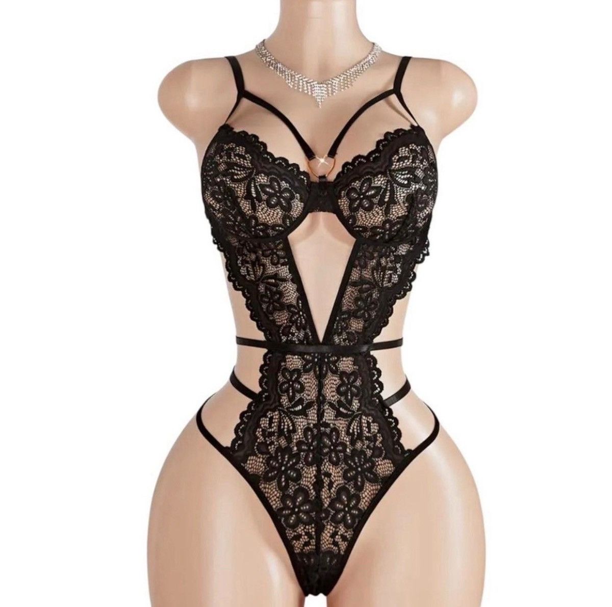 Other Sexy Black Lace Lingerie for Women Size S- One Piece Body Size S / US 4 / IT 40 - 3 Thumbnail