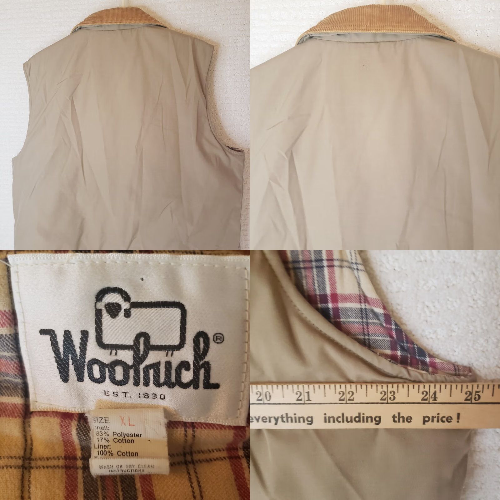 Vintage Vintage 70s Woolrich Mens XL Cowboy Ranch Farm Puffer Trucker Vest Softshell Corduroy Size US XL / EU 56 / 4 - 8 Thumbnail