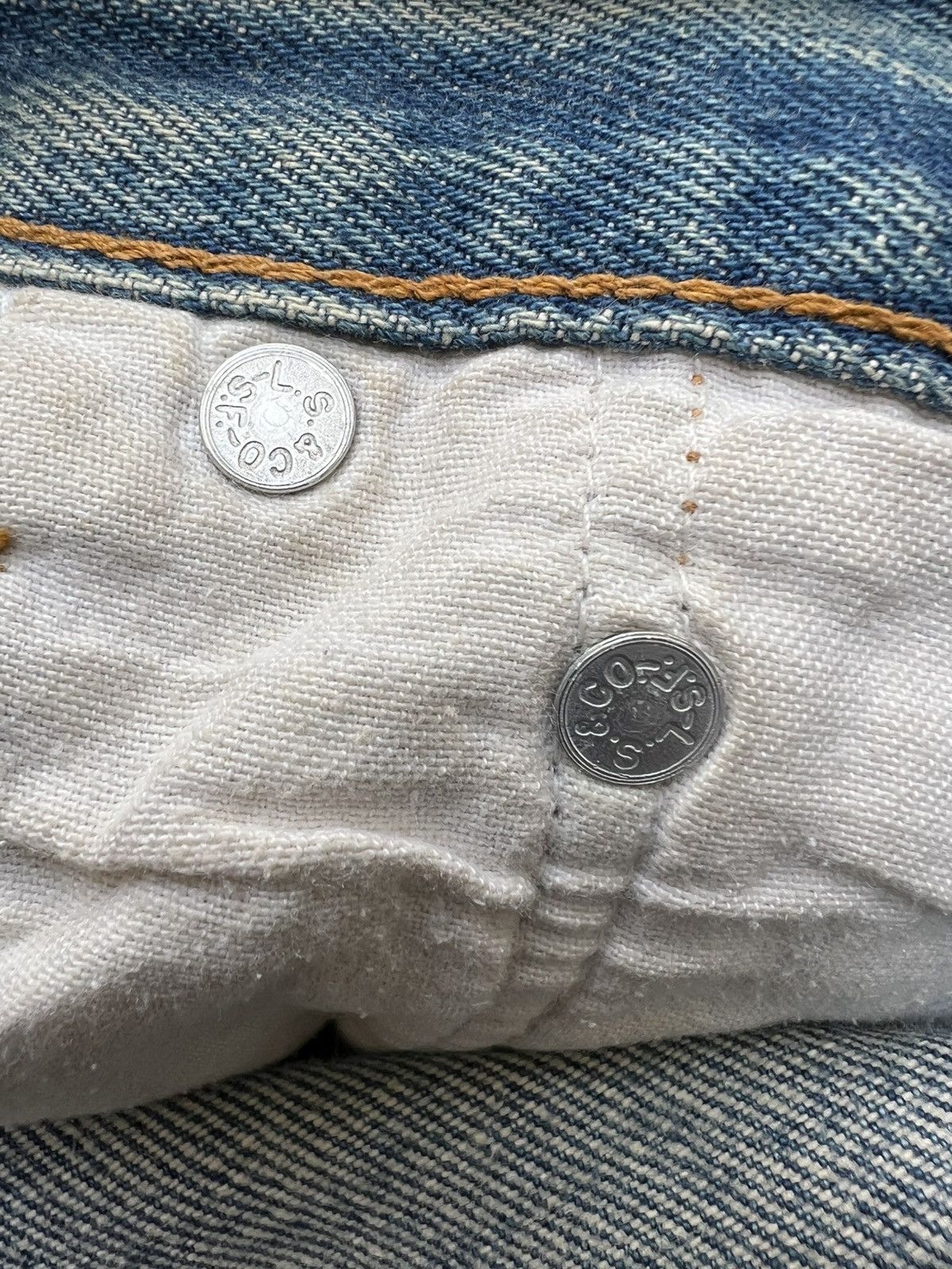 Levi's Vintage 80’s Levi’s 501 Distress Mud Wash Jean Very Rare Size US 31 - 16 Thumbnail