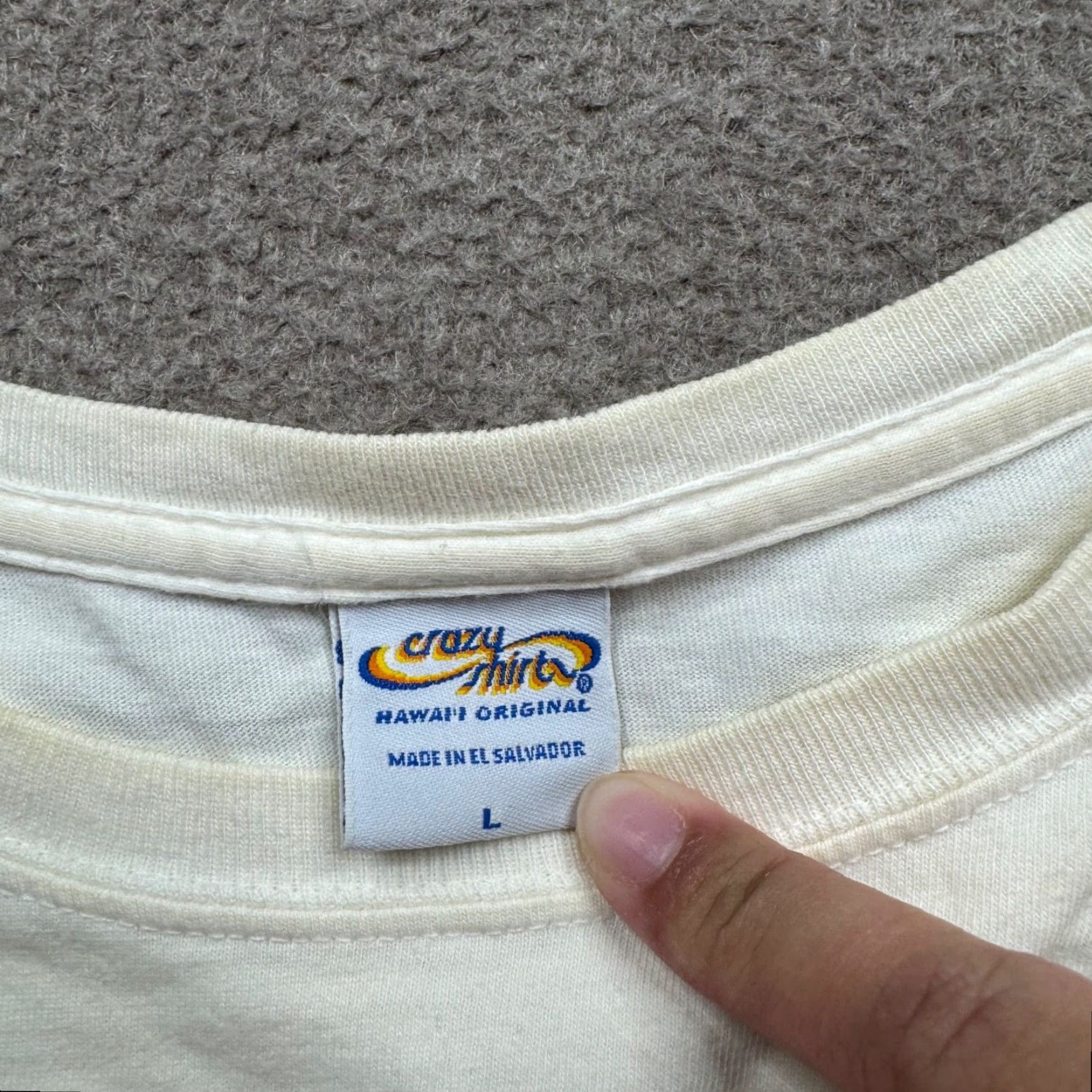 Vintage Crazy Shirts Womens Large White T-Shirt Cropped Palm Springs Logo Casual Ladies Size L / US 10 / IT 46 - 6 Thumbnail