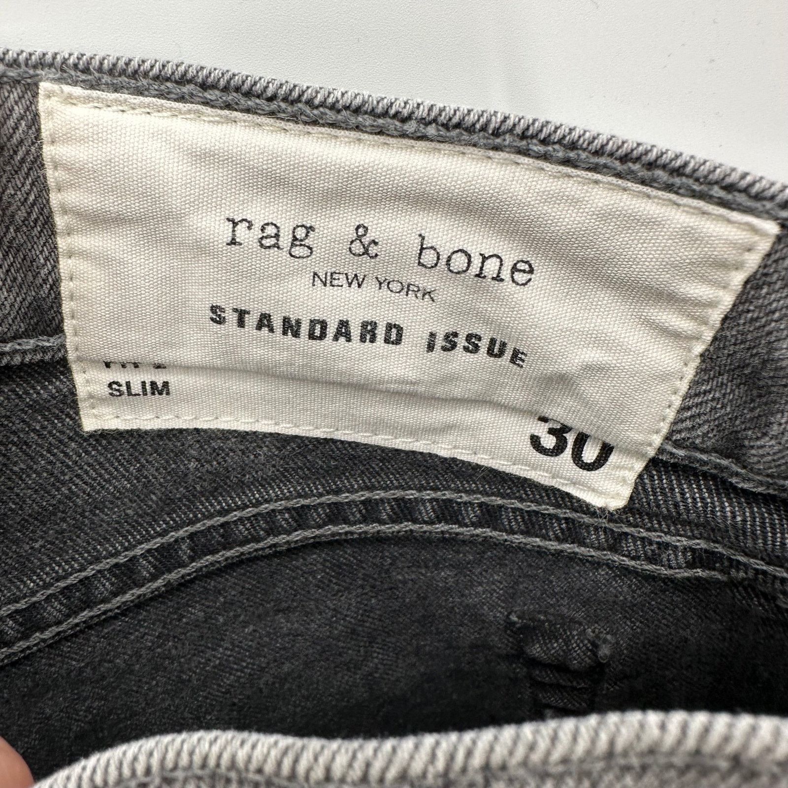 Rag & Bone Rag & Bone Mens Gray Slim Fit Jeans // 30x33 Size US 30 / EU 46 - 5 Thumbnail