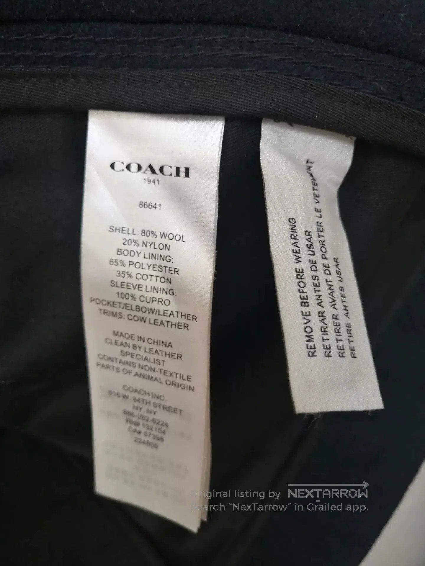Coach Coach Wool Blend Coat. Size US L / EU 52-54 / 3 - 8 Thumbnail