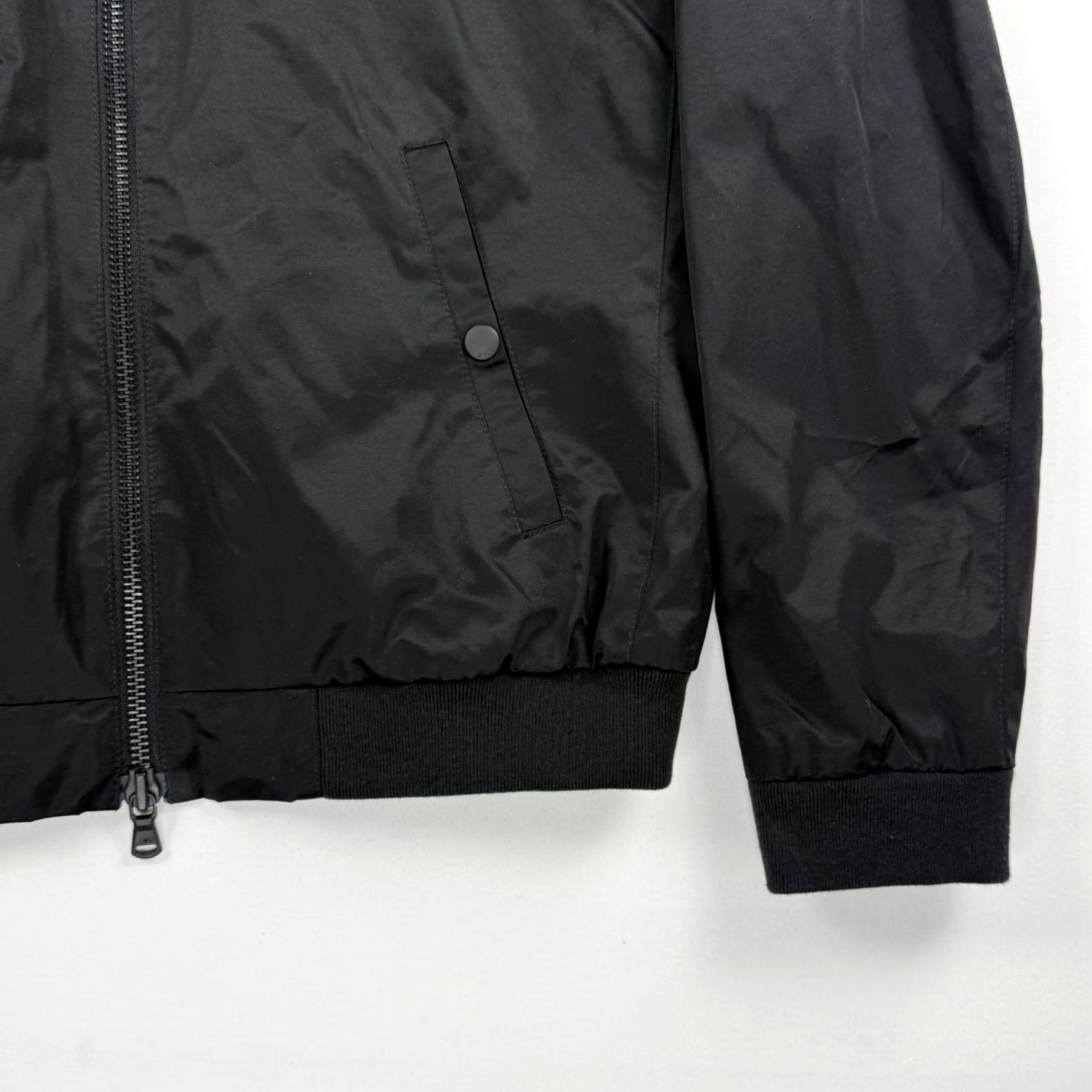 John Varvatos John Varvatos USA Mens Large Bomber Jacket Full Zip Black Nylon Cotton Size US L / EU 52-54 / 3 - 6 Thumbnail