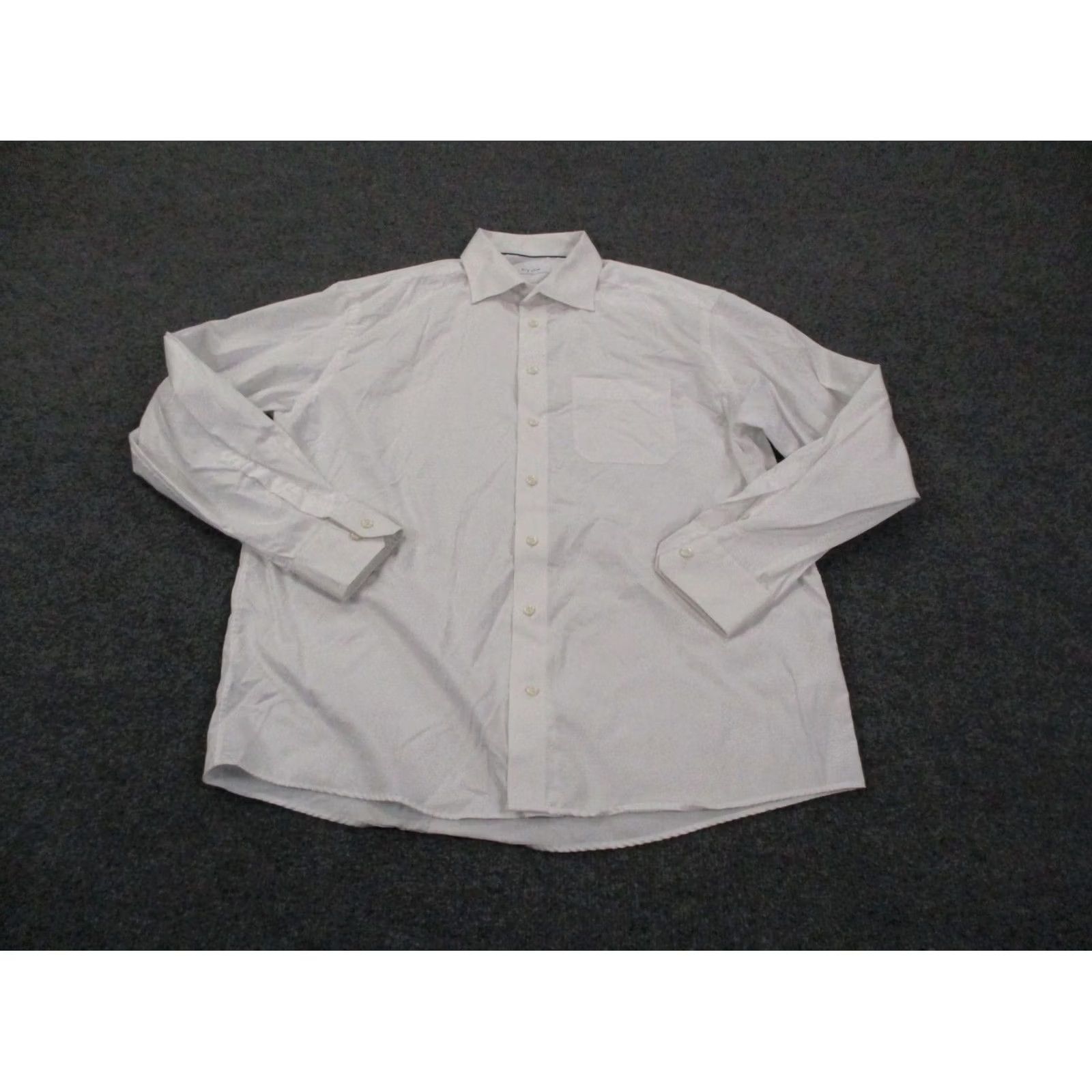 Eton Eton Shirt Mens XL 44 17.5 White Contemporary Dress Business Preppy Casual Club Knit Button-Up Collared Regular Cotton Mens Size US XL / EU 56 / 4 - 2 Thumbnail
