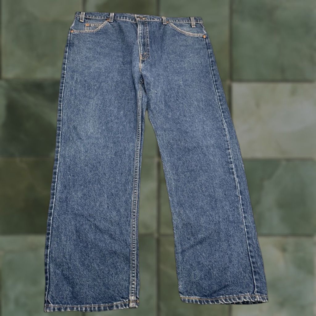 Levi's VINTAGE Levi's 505 Jeans 40x29.5 Orange Tab Regular Fit Straight Leg Denim 90s Mens Jeans Size US 40 / EU 56 - 1 Thumbnail