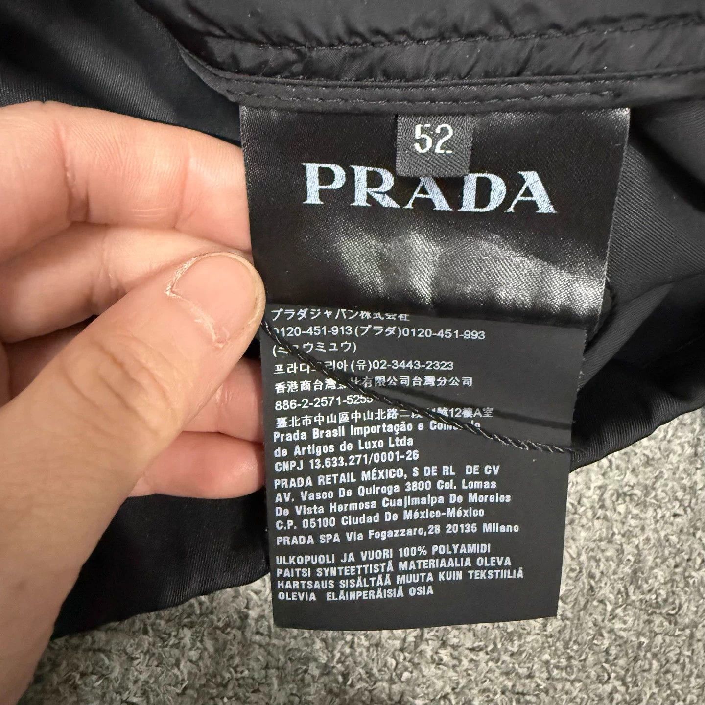 Prada Prada black triangle logo jacket 52 95 new Size US L / EU 52-54 / 3 - 4 Thumbnail