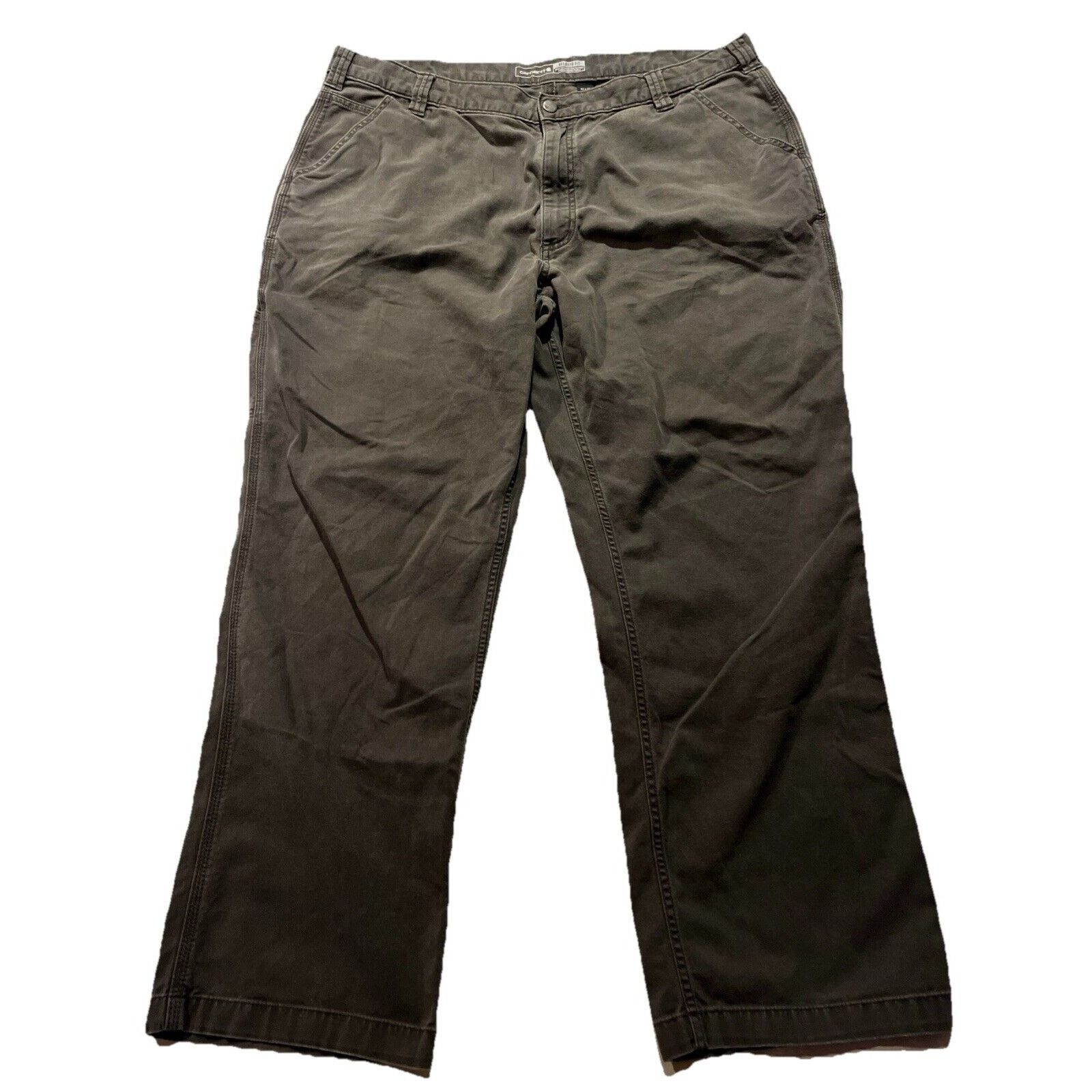 Carhartt Carhartt Men’s 42x31 Canvas Carpenter Workwear Gray Work Size US 42 / EU 58 - 1 Thumbnail