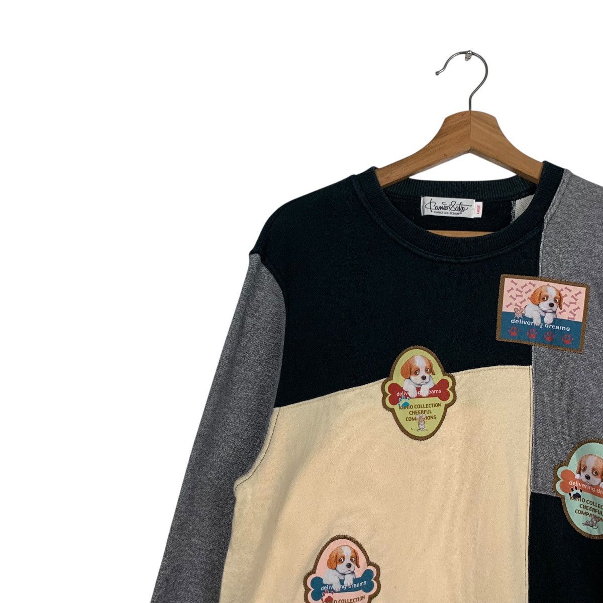 Japanese Brand KUNIO SATO Puppies Patches Logo Checked Sweatshirt #1737-C77 Size US L / EU 52-54 / 3 - 6 Thumbnail