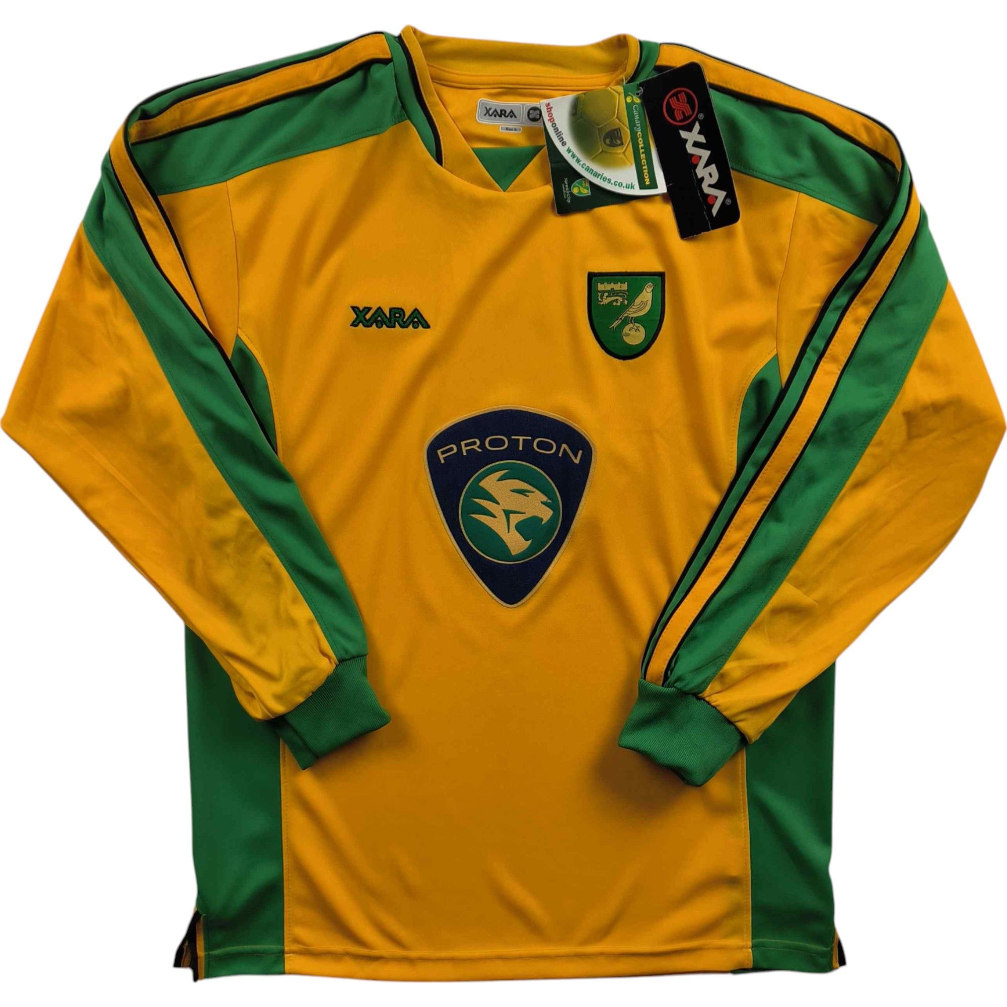NEW Norwich City 2003-05 Xara home LS football jersey size S