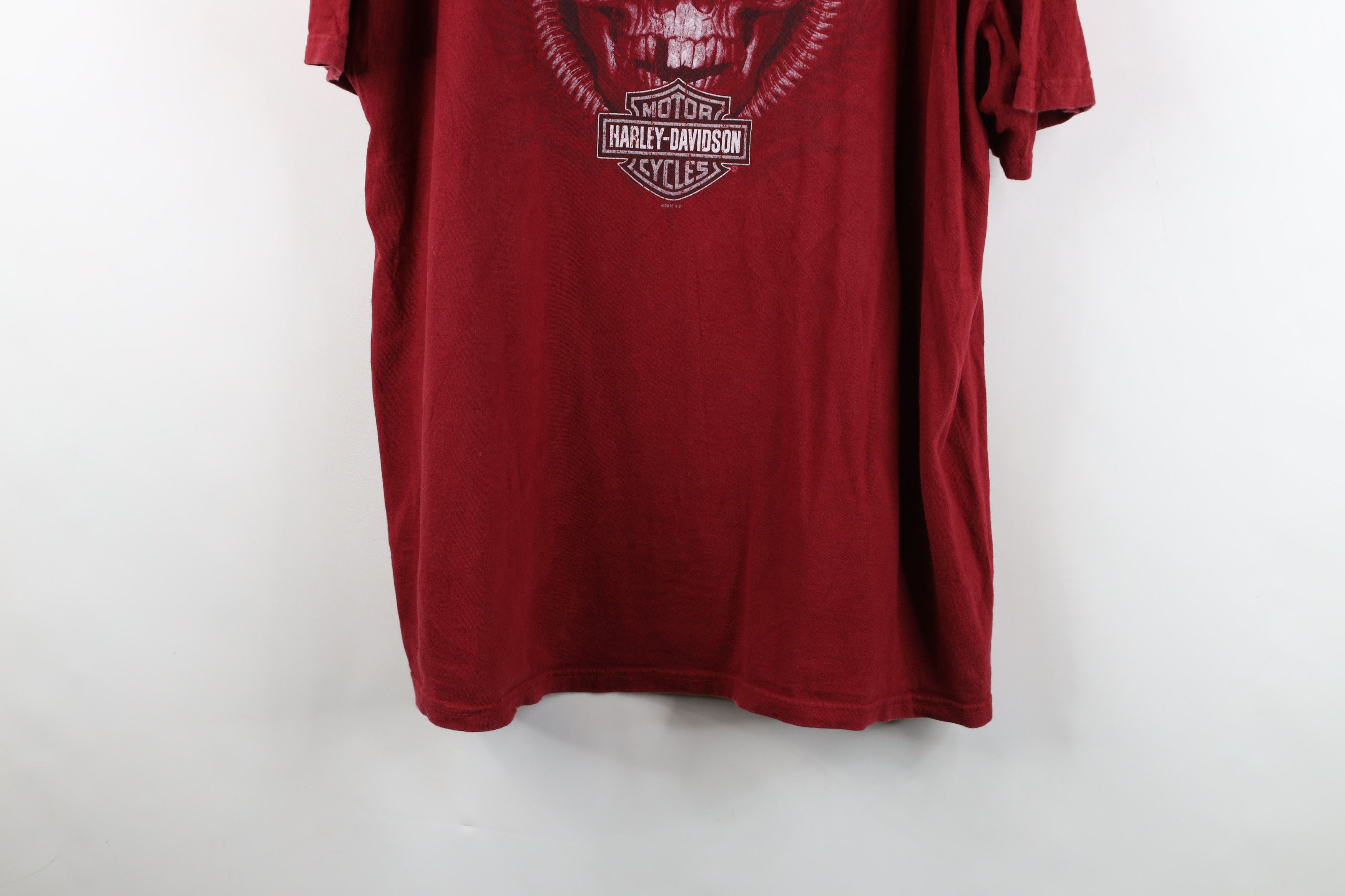 Harley Davidson Vintage Y2K Harley Davidson Tribal Short Sleeve T-Shirt Red Size US XXL / EU 58 / 5 - 3 Thumbnail