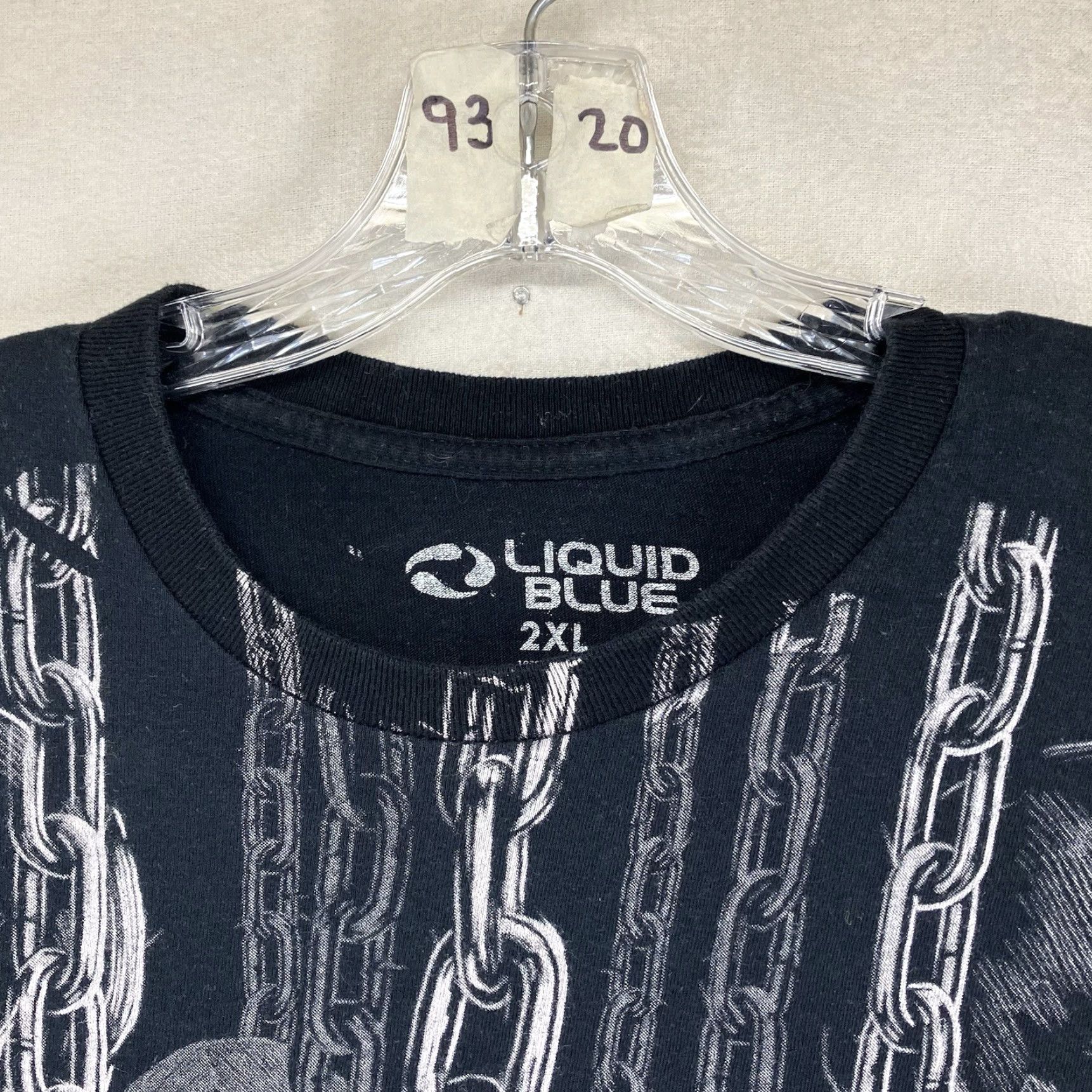 Liquid Blue Liquid Blue Hanging Out Skull T Shirt Mens 2XL y2k Grunge Metal Black Cotton Size US XXL / EU 58 / 5 - 6 Thumbnail