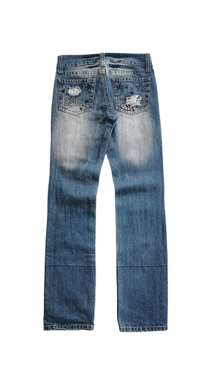 Anime Vintage Mickey Mouse Denim Distressed Jeans Size US 29 - 3 Thumbnail