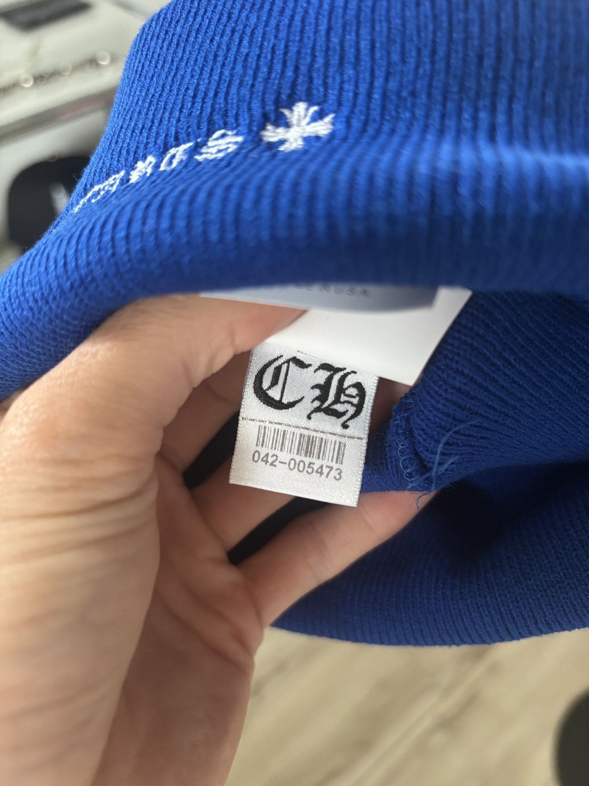 Chrome Hearts NEW | CHROME HEARTS | BLUE CH LOGO BEANIE Size ONE SIZE - 5 Thumbnail