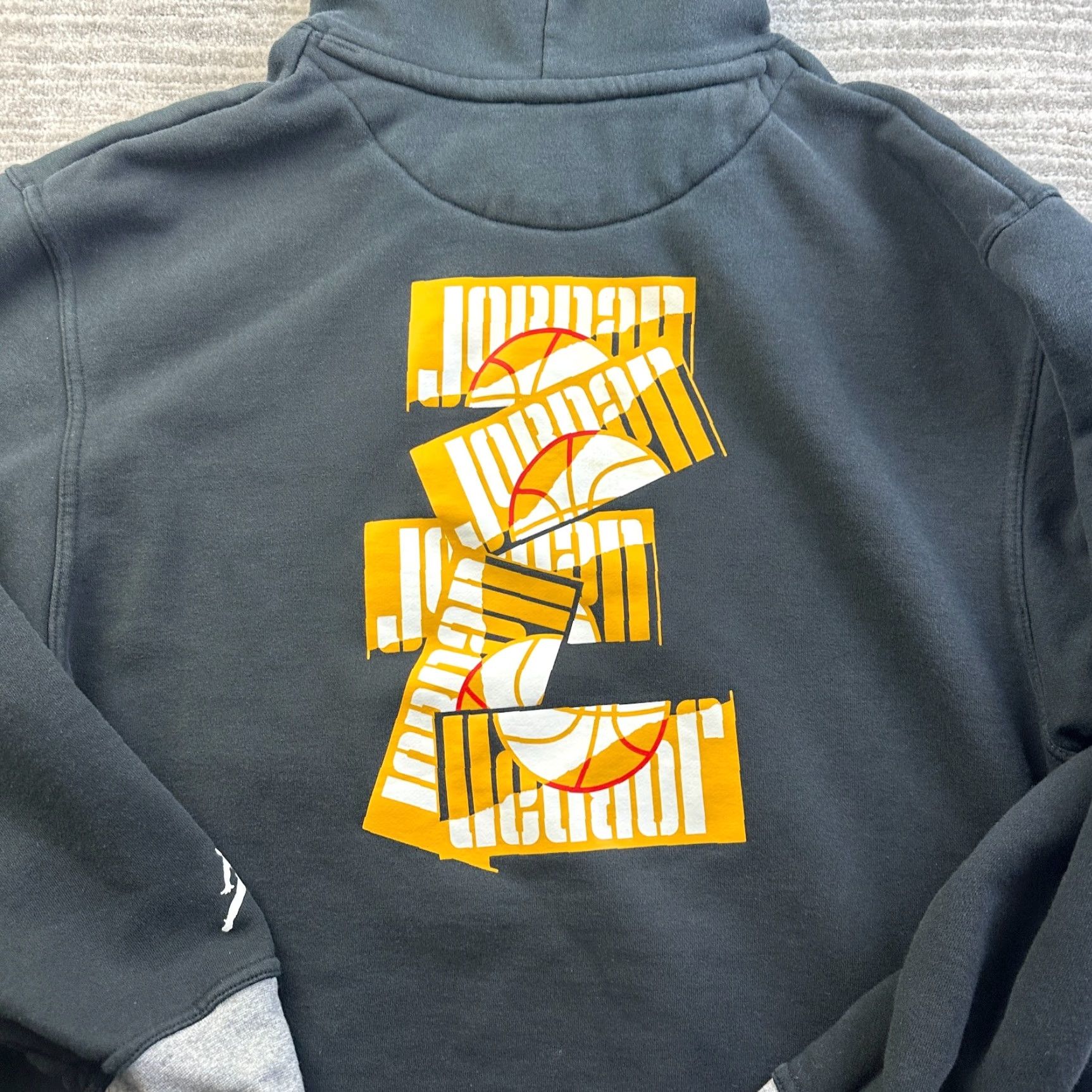 Jordan Brand Jordan Hoodie Mens XL Black Fleece Pullover Sweatshirt Jumpman DNA Comfort Fit Crew Neck Hooded Lightweight Size US XL / EU 56 / 4 - 5 Thumbnail