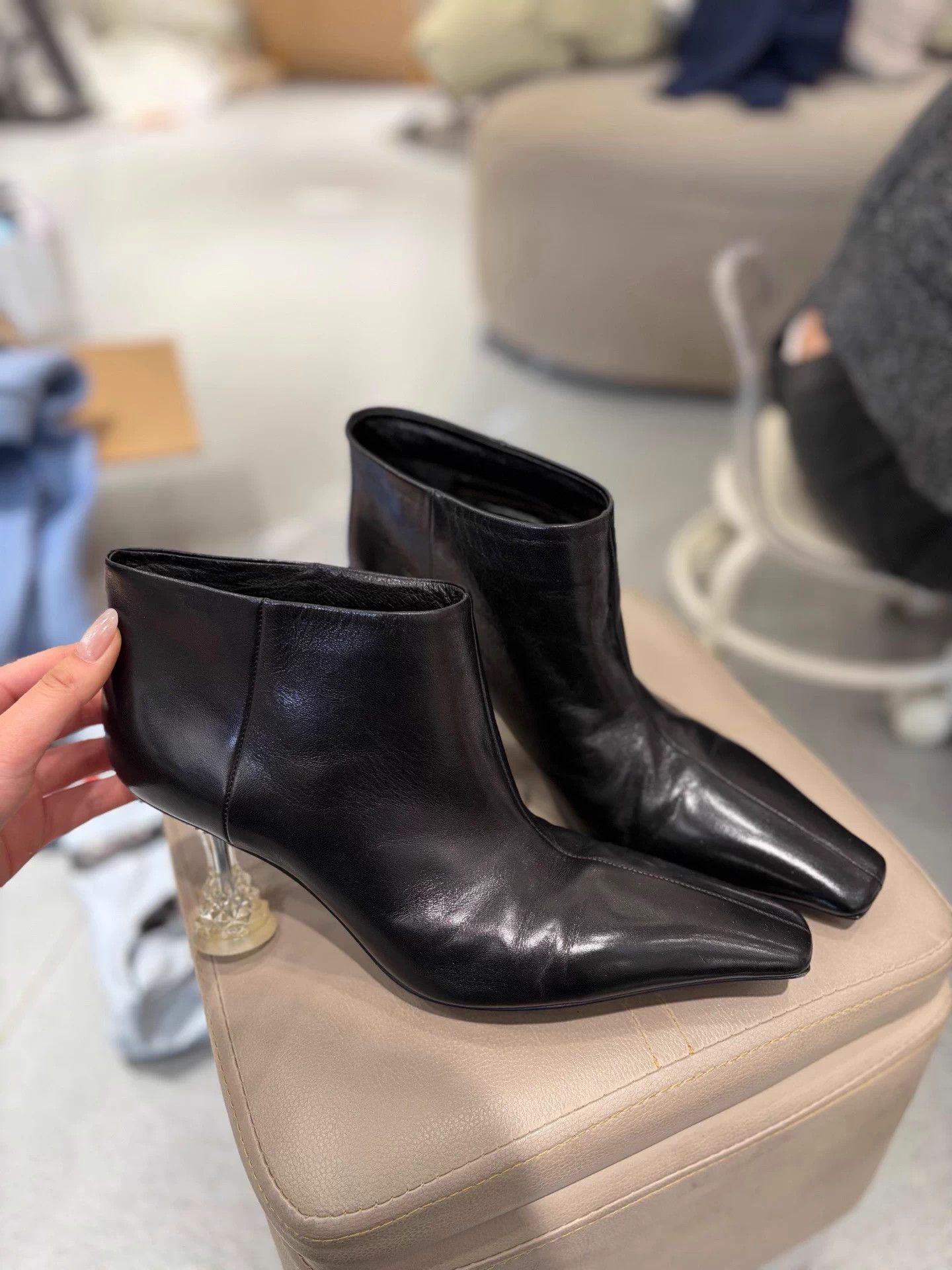 Celine Celine Runway Pointy Toe Leather Bootie 99 New 39 (38-38.5) Size US 8 / IT 38 - 1 Thumbnail