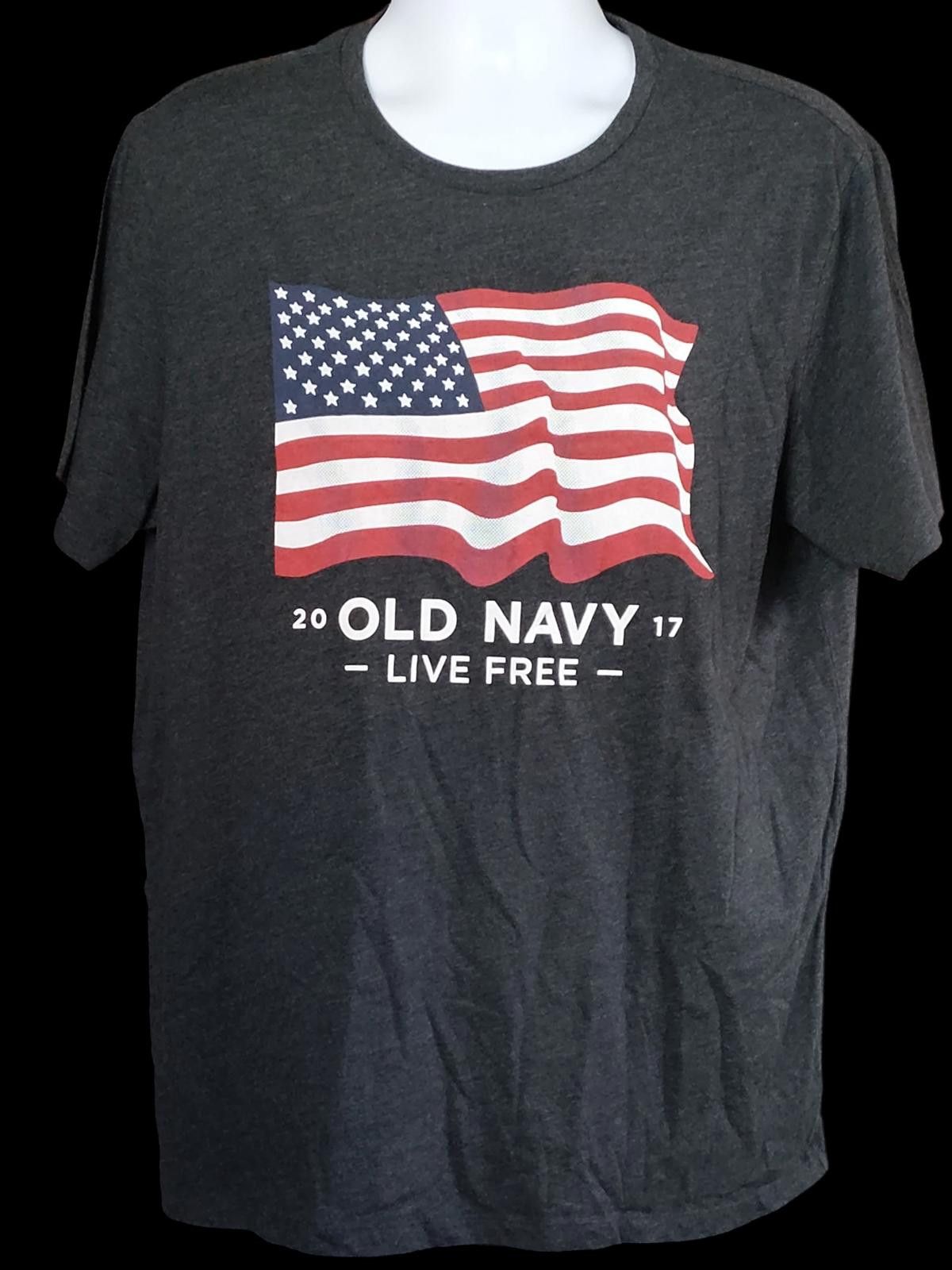 Old Navy Old Navy Men's Short Sleeve T-Shirt with American Flag Print Size US XL / EU 56 / 4 - 3 Thumbnail