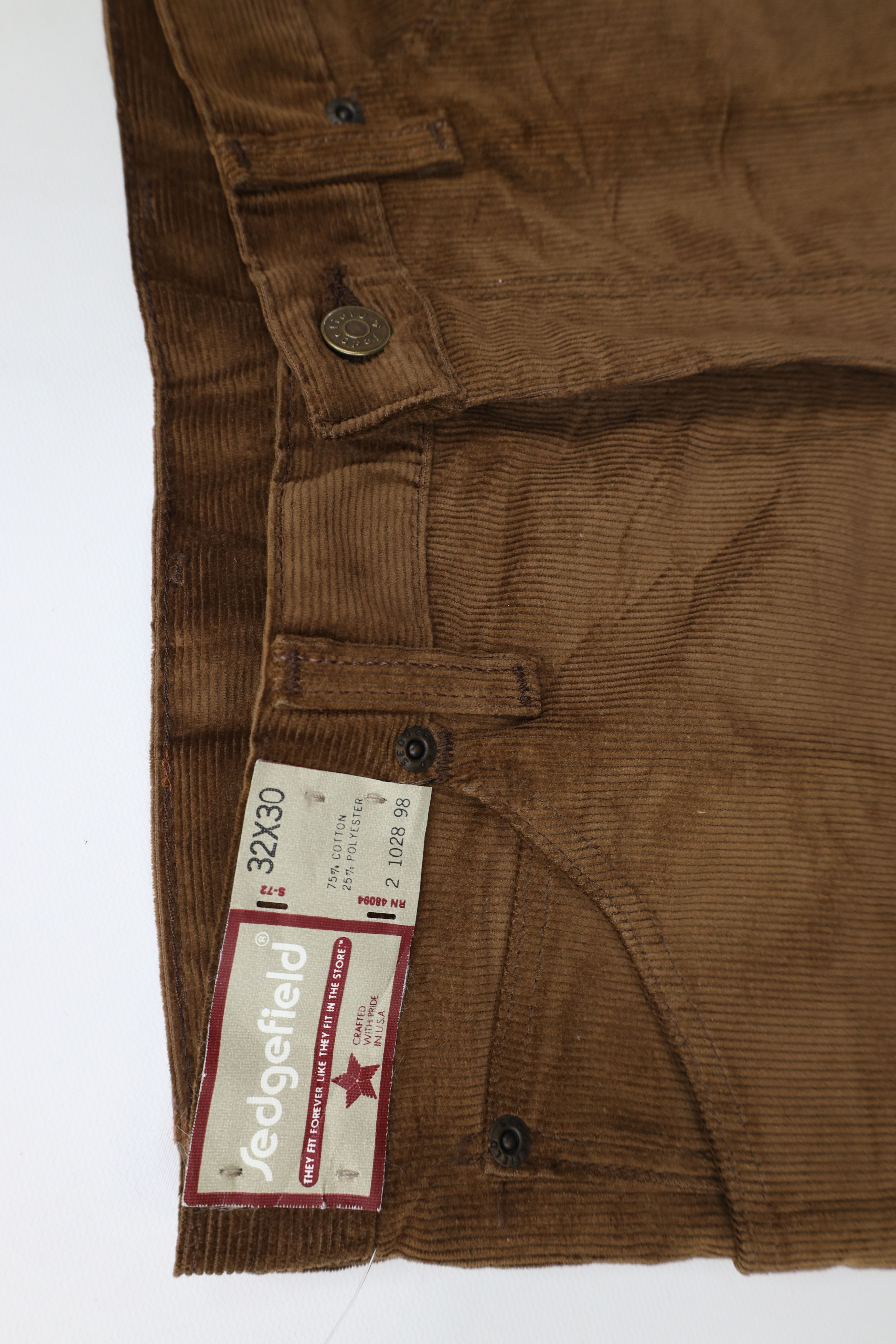 Vintage Deadstock Vintage 70s Streetwear Wide Leg Corduroy Pants USA Size US 30 / EU 46 - 8 Thumbnail