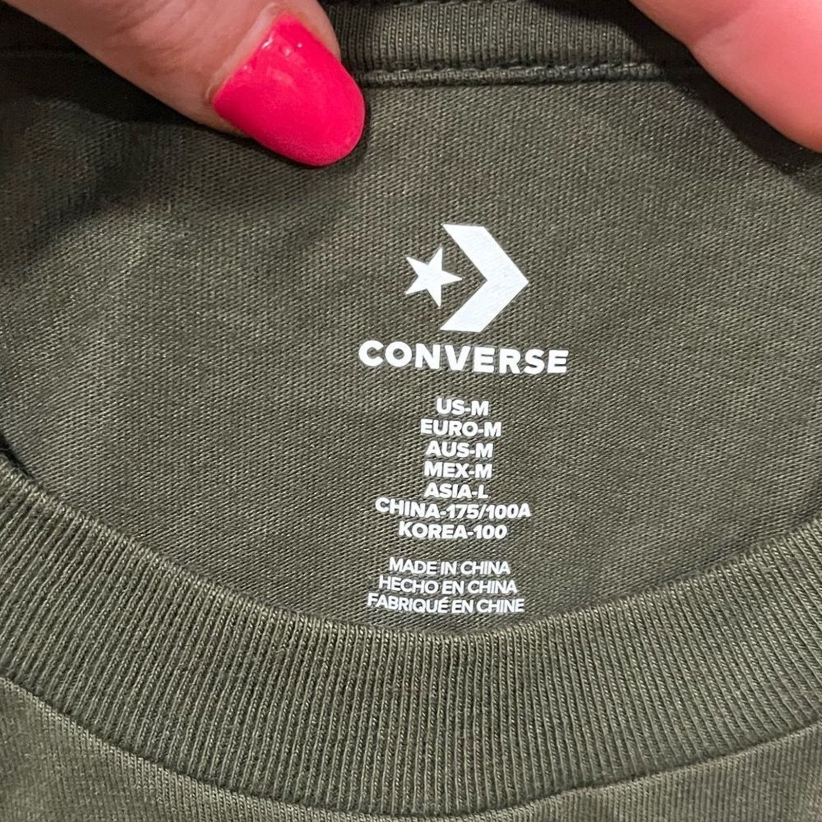 Converse NWOT Converse Graphic Tee Short Sleeve Crew Neck Green M Size US M / EU 48-50 / 2 - 4 Thumbnail