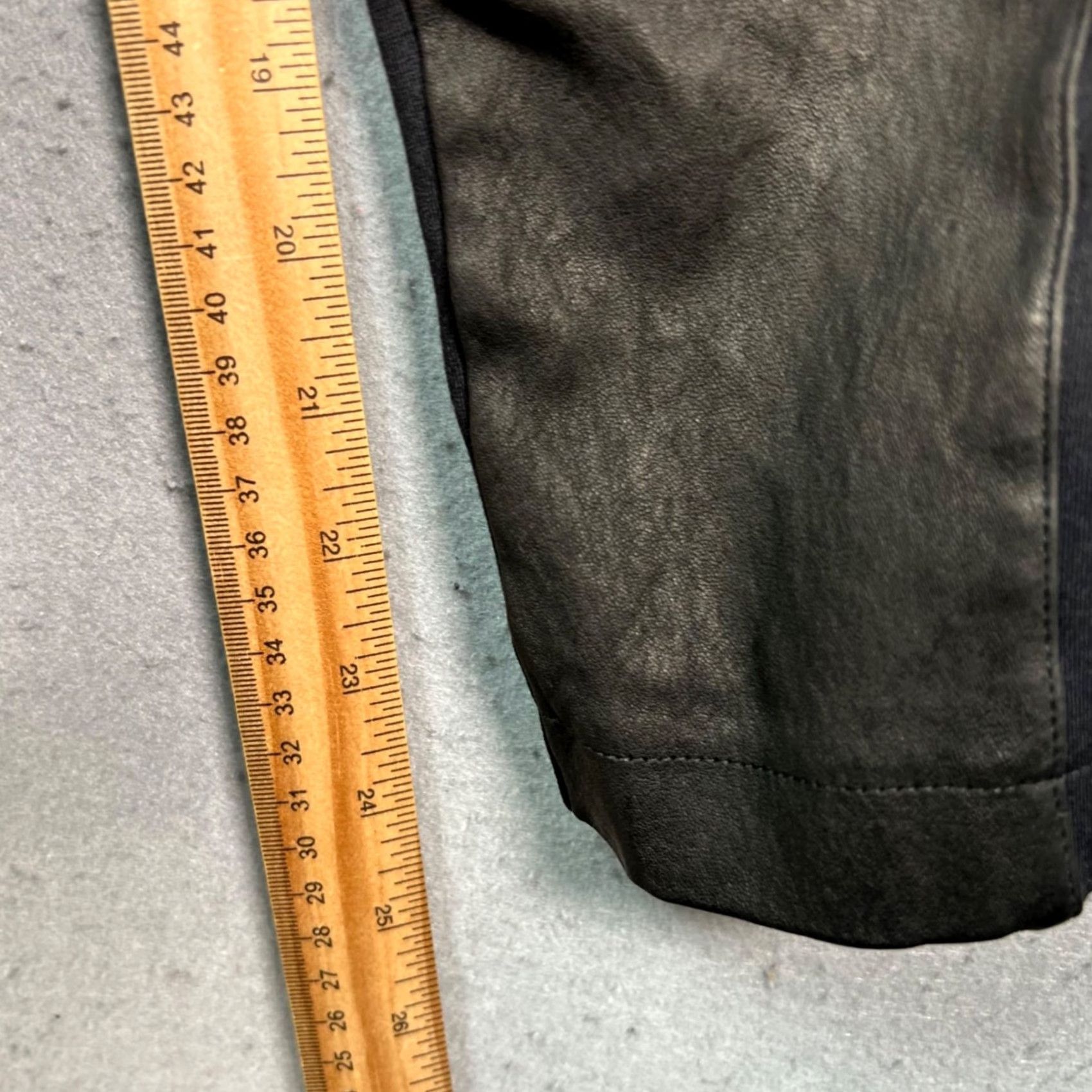 J.Crew J.CREW Womens Size 4 Black Faux Leather Front Panel Stretch Pants Size 27" / US 4 / IT 40 - 7 Thumbnail
