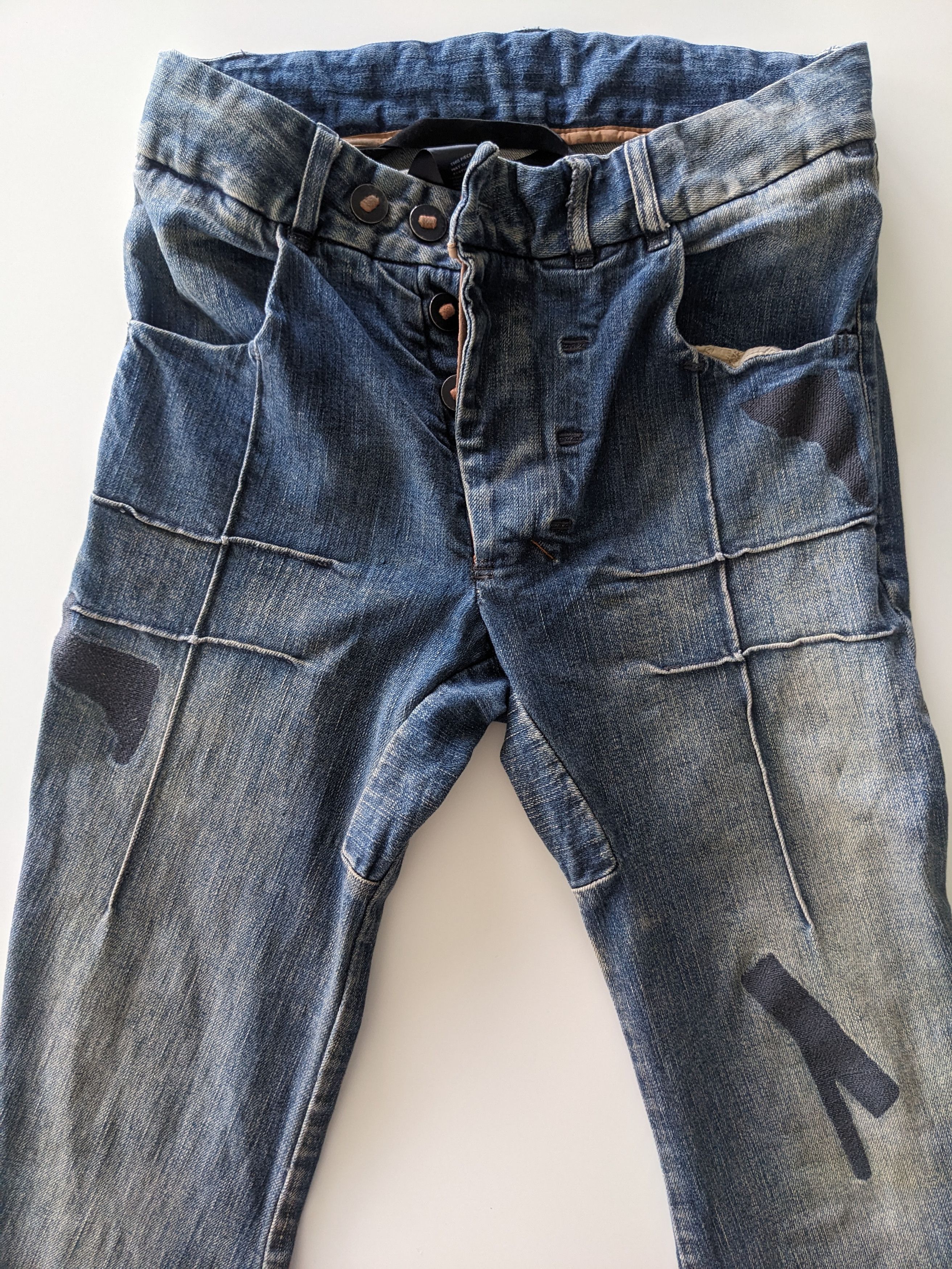 Boris Bidjan Saberi AW21 Dirty Denim - P13DTF FKU10002 Size US 30 / EU 46 - 2 Thumbnail