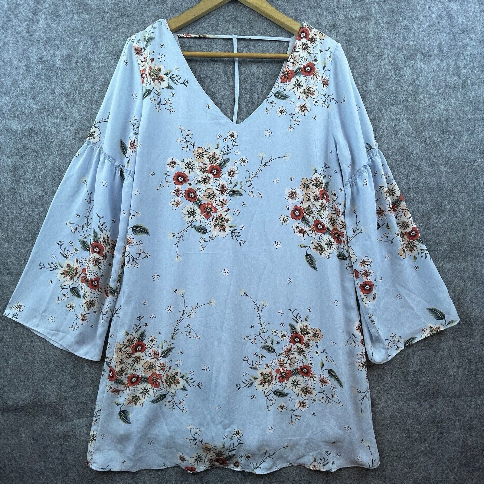 Wrangler Wrangler Dress Large Sheer Lined Bell Sleeve Country Retro Size L / US 10 / IT 46 - 1 Thumbnail