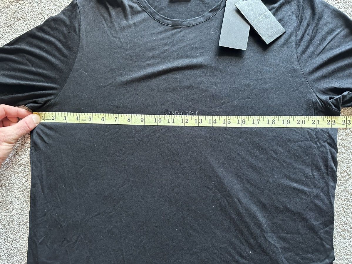Saint Laurent Paris $620 FW23 Saint Laurent black logo viscose t shirt BNWT M Size US M / EU 48-50 / 2 - 5 Thumbnail