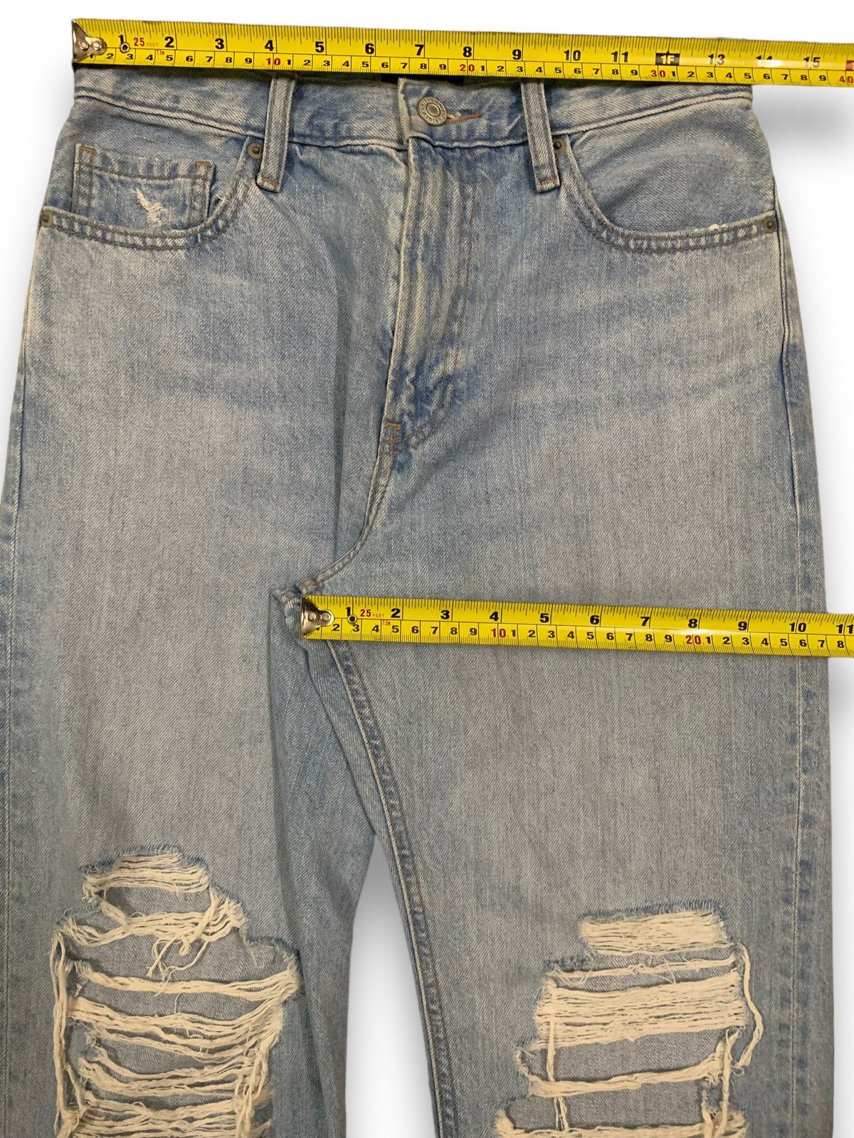 Undercover × Uniqlo Vintage Uniqlo Faded Straight Leg Distressed Grunge Jeans Size US 27 - 13 Thumbnail