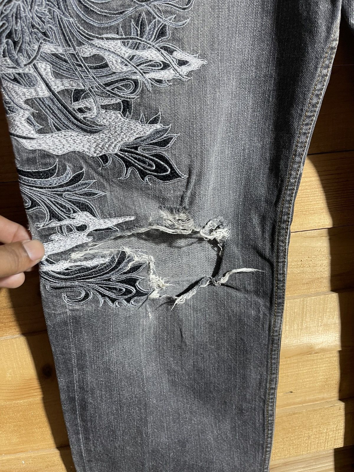 Japanese Brand Vintage buden embroidery distressed jeans Size US 32 / EU 48 - 6 Thumbnail