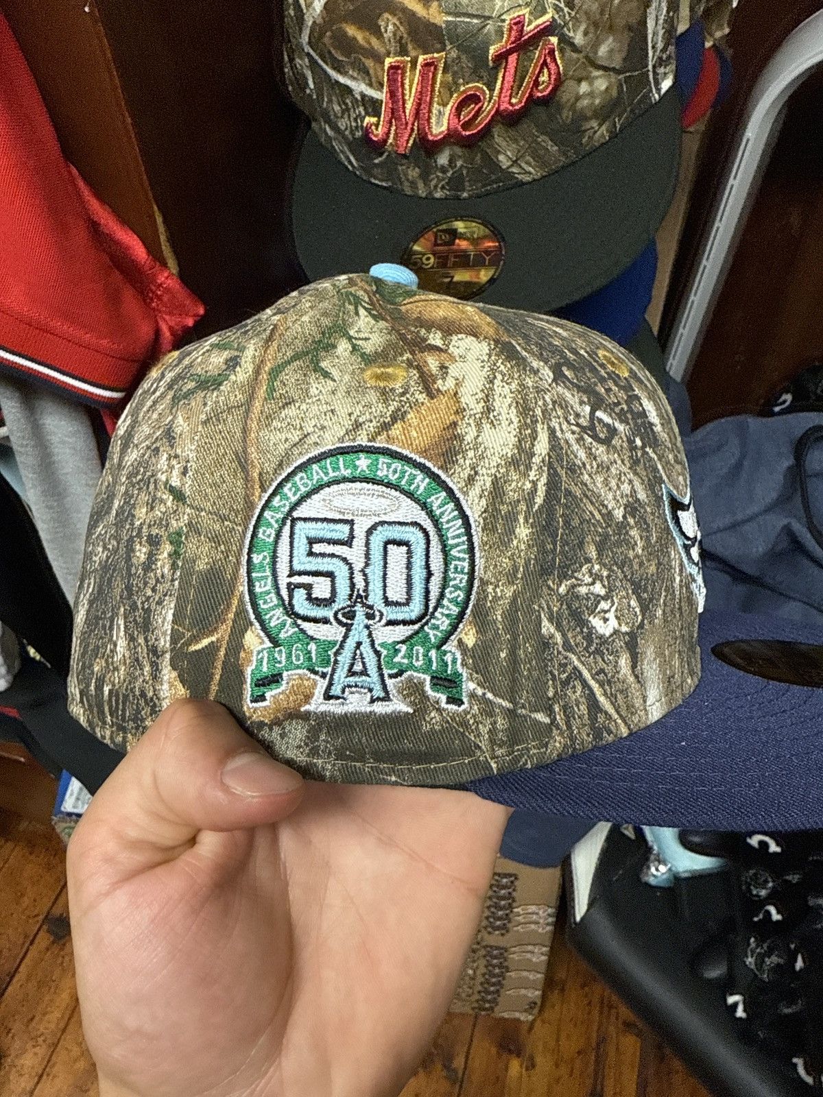 New Era Angels real tree fitted hat pro image Size ONE SIZE - 6 Thumbnail